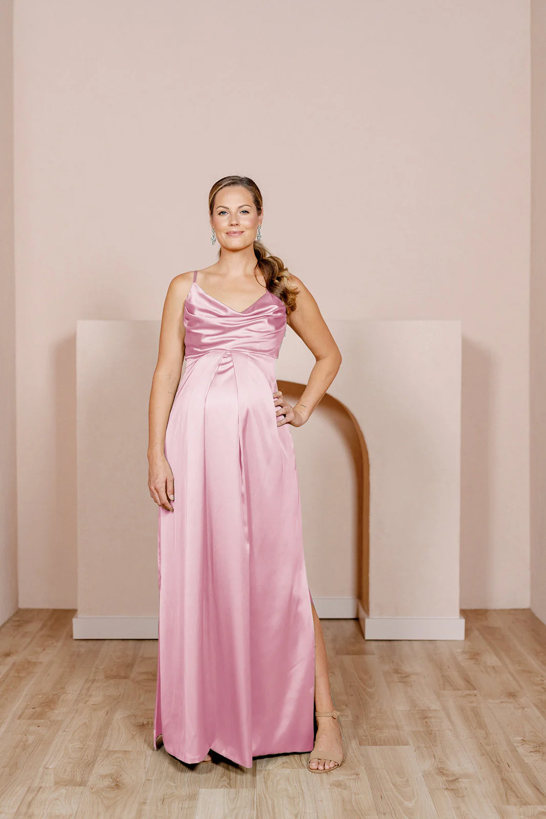 Maternity Skye Satin Dress | Made To Order - Image 75