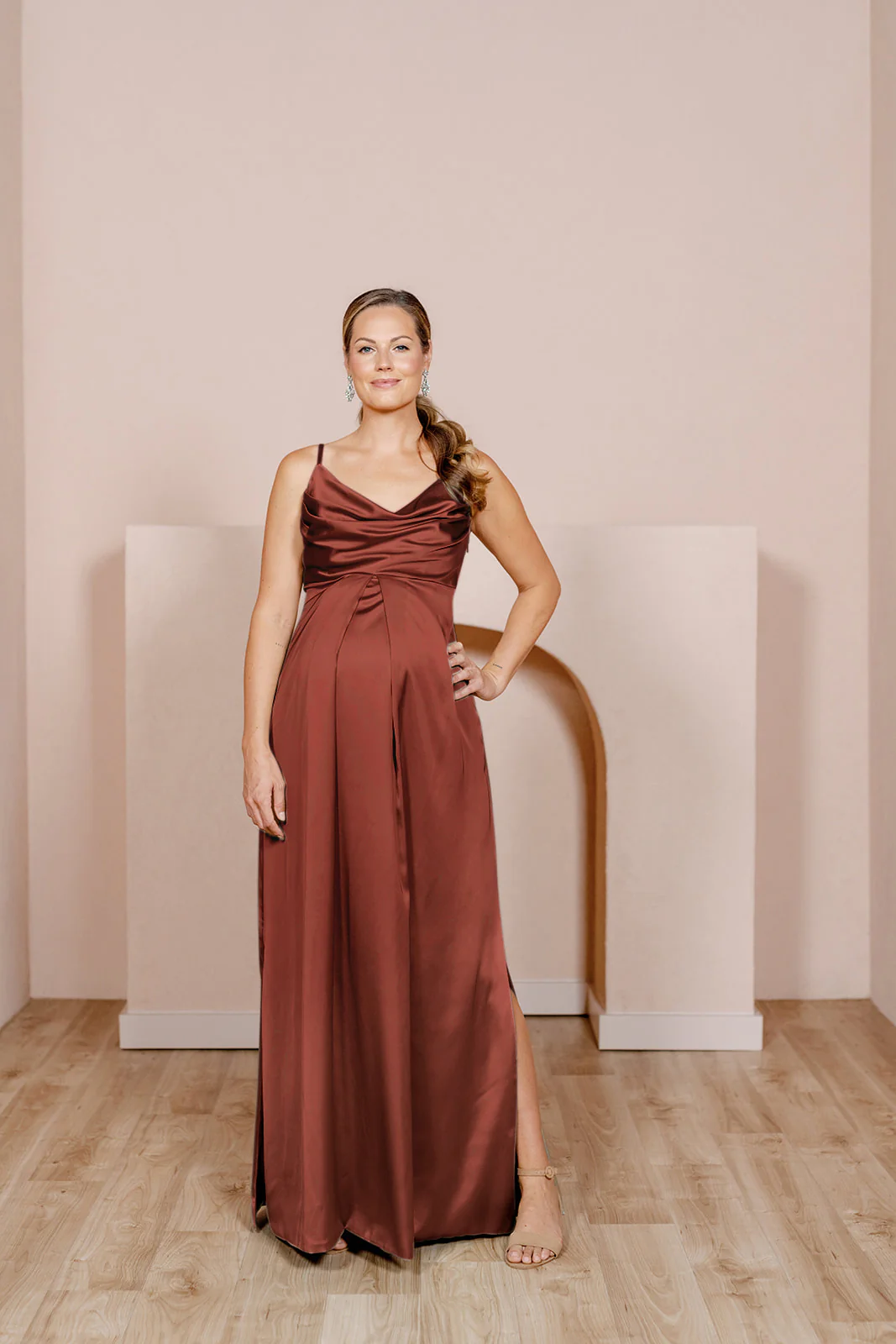 Maternity Skye Satin Dress | Made To Order - Image 8