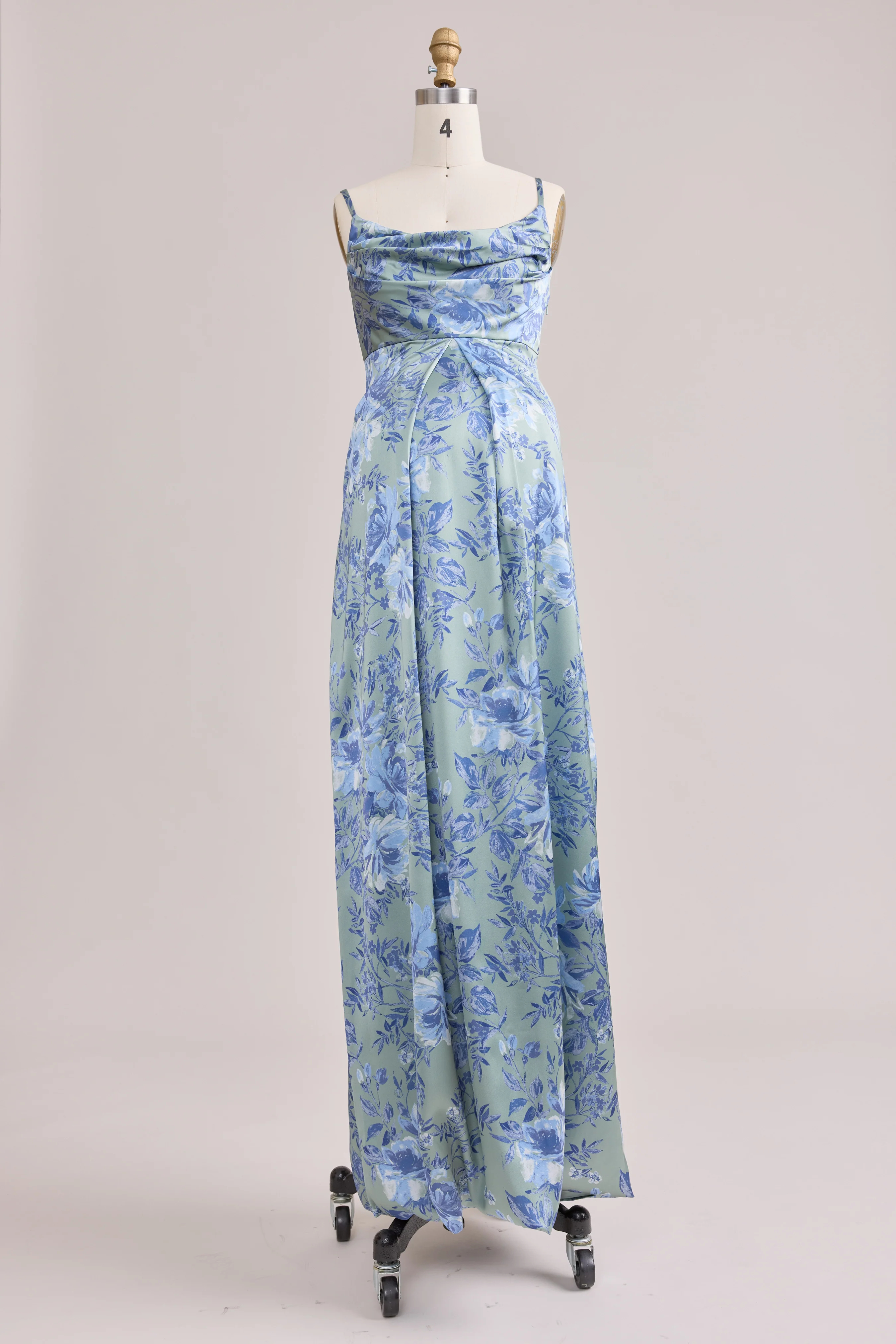 Maternity Skye Satin Floral Print Dress | Made To Order - Image 63