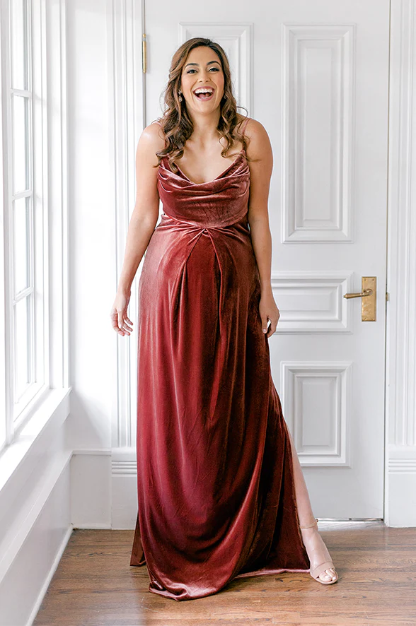 Maternity Skye Velvet Dress | Made To Order - Image 5