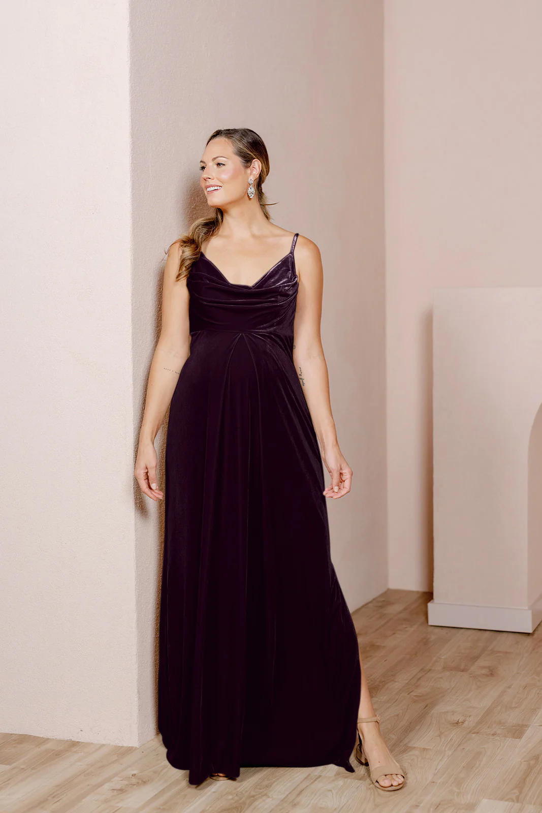 Maternity Skye Velvet Dress | Made To Order - Image 9