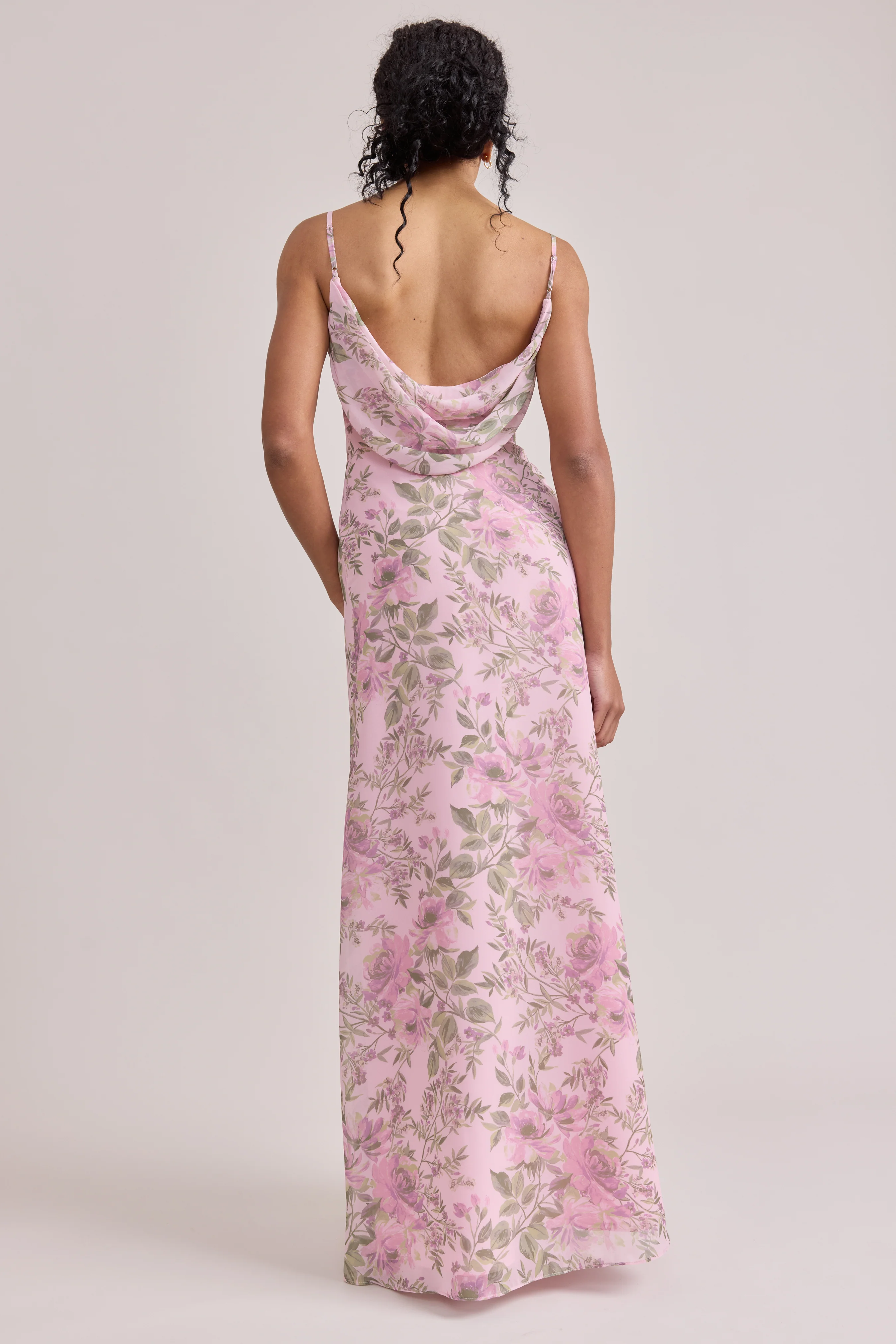 Nadia Chiffon Floral Print Dress | Made To Order - Image 11