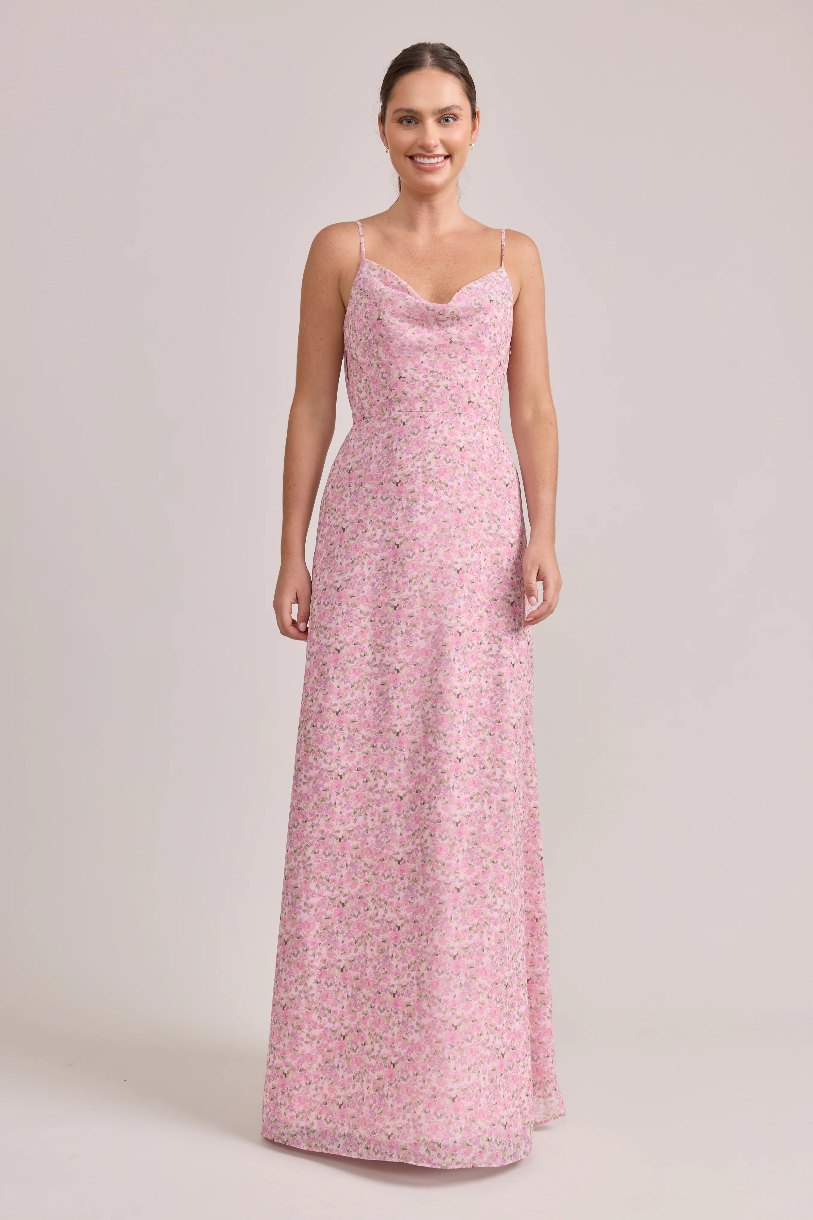 Nadia Chiffon Floral Print Dress | Made To Order - Image 12