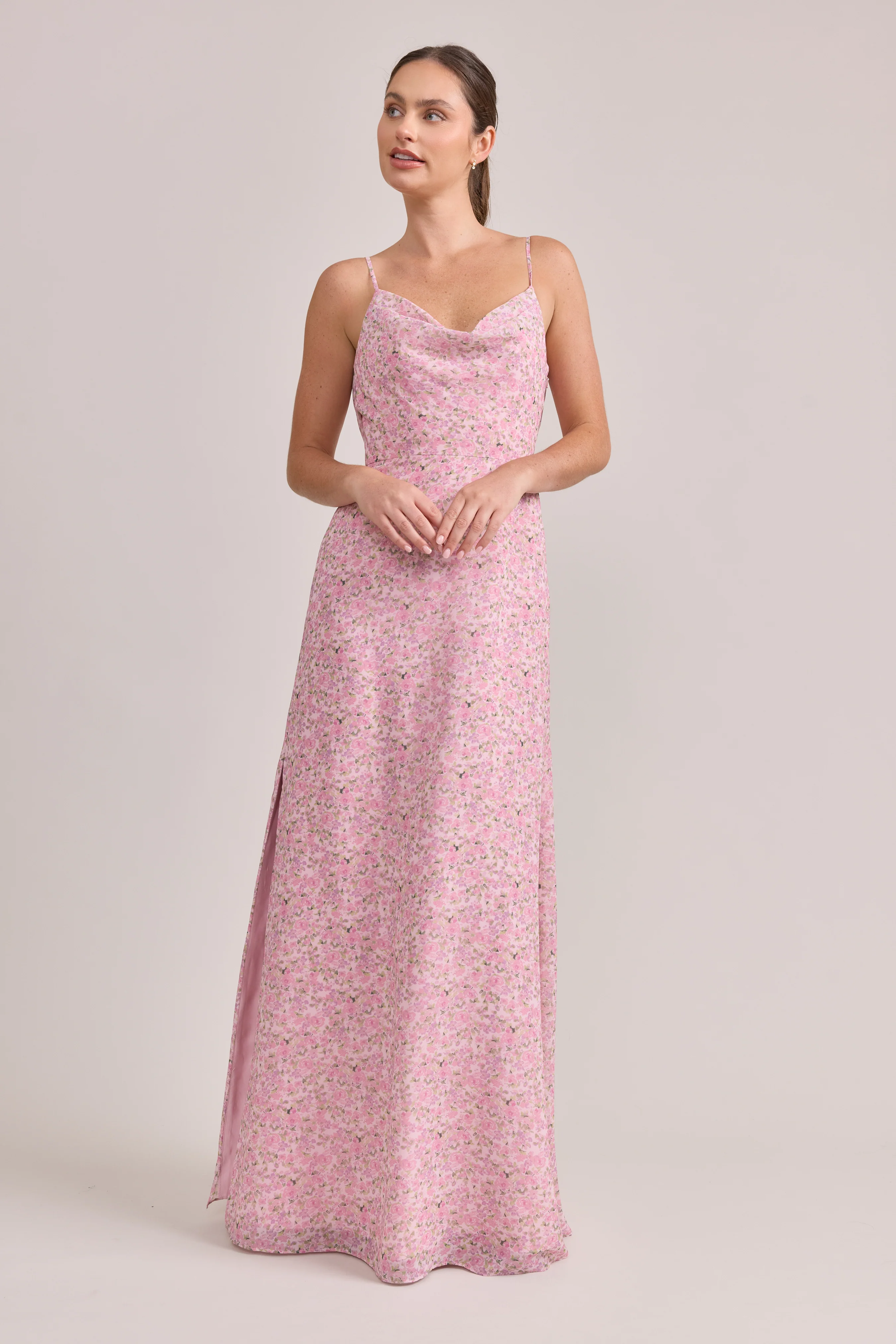 Nadia Chiffon Floral Print Dress | Made To Order - Image 14