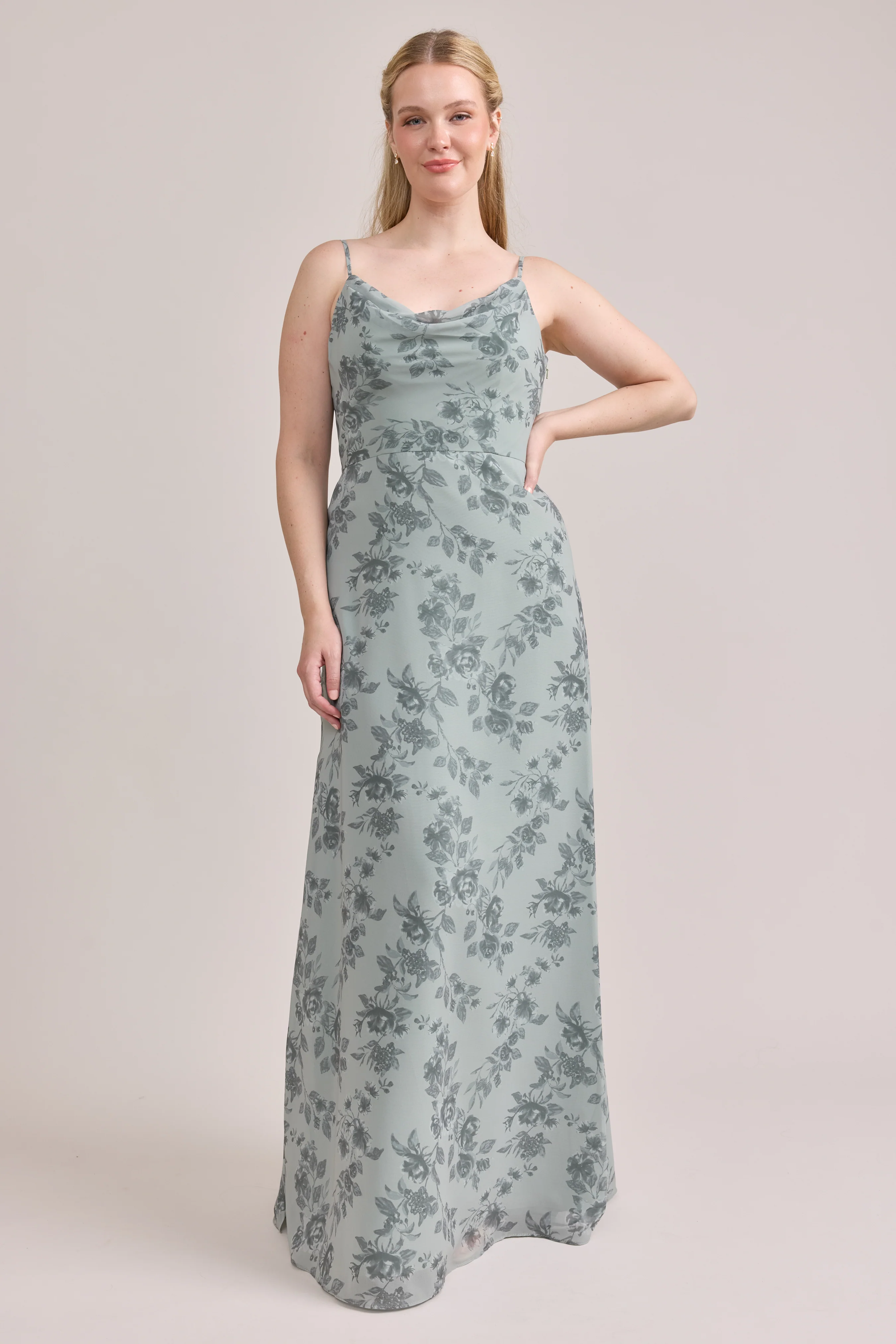 Nadia Chiffon Floral Print Dress | Made To Order - Image 19
