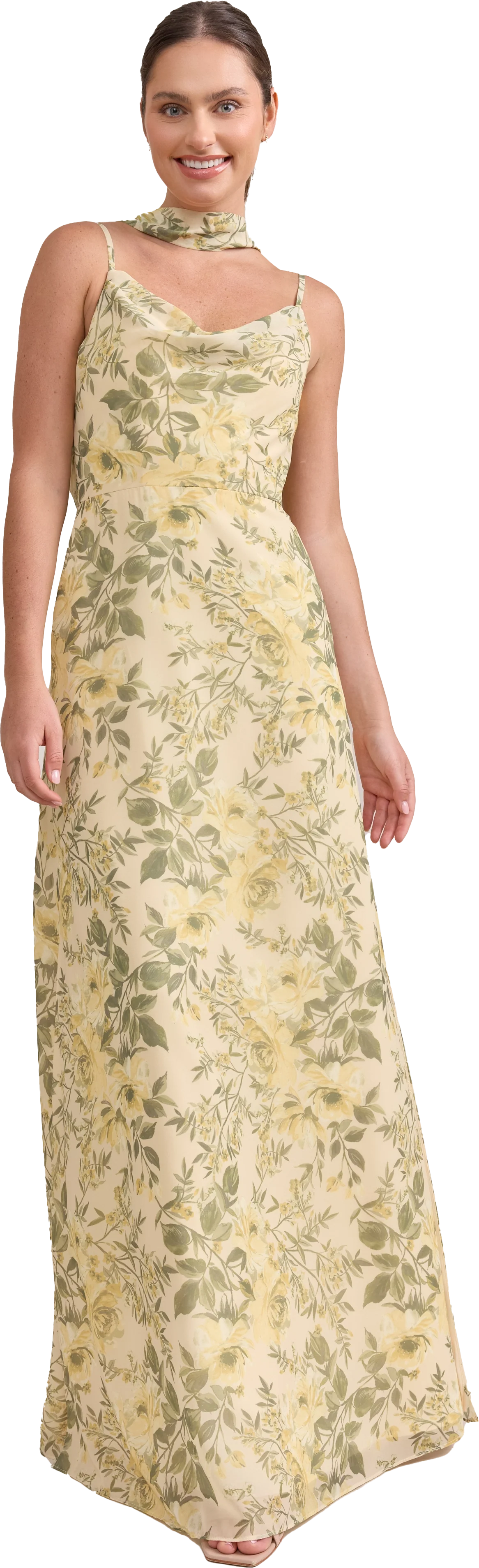Nadia Chiffon Floral Print Dress | Made To Order - Image 32