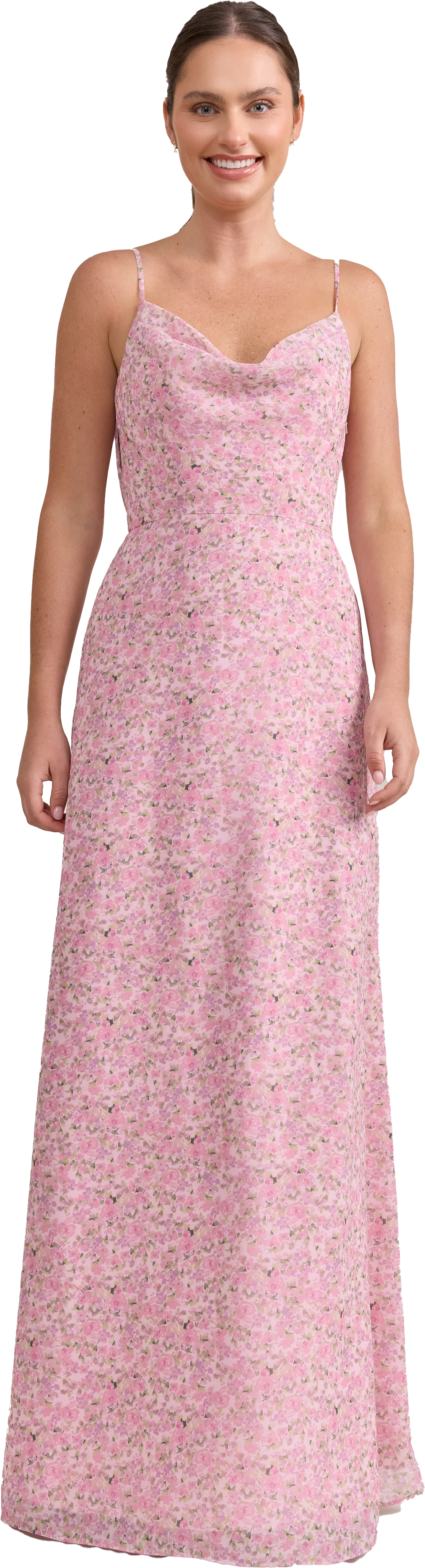 Nadia Chiffon Floral Print Dress | Made To Order - Image 34