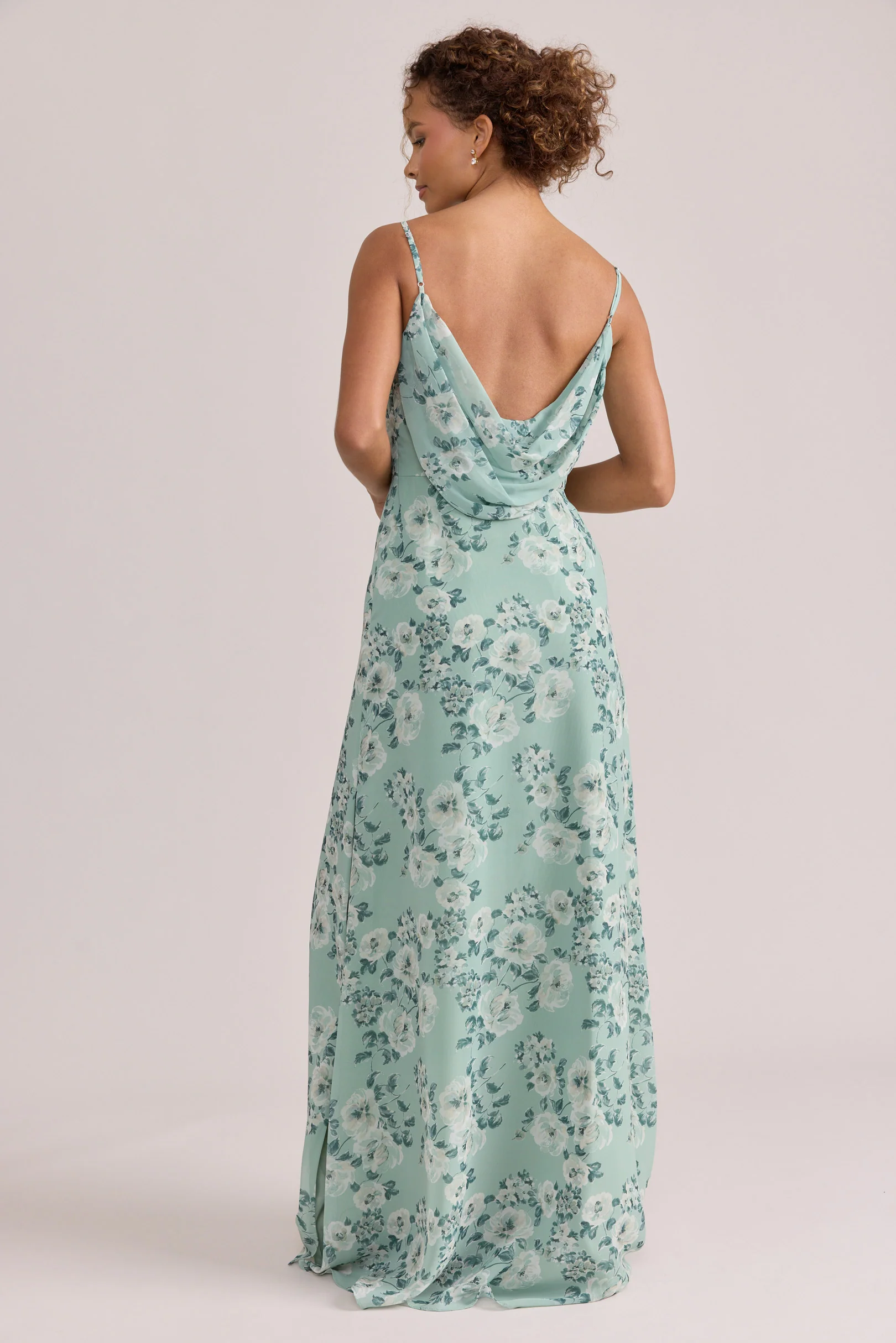 Nadia Chiffon Floral Print Dress | Made To Order - Image 47