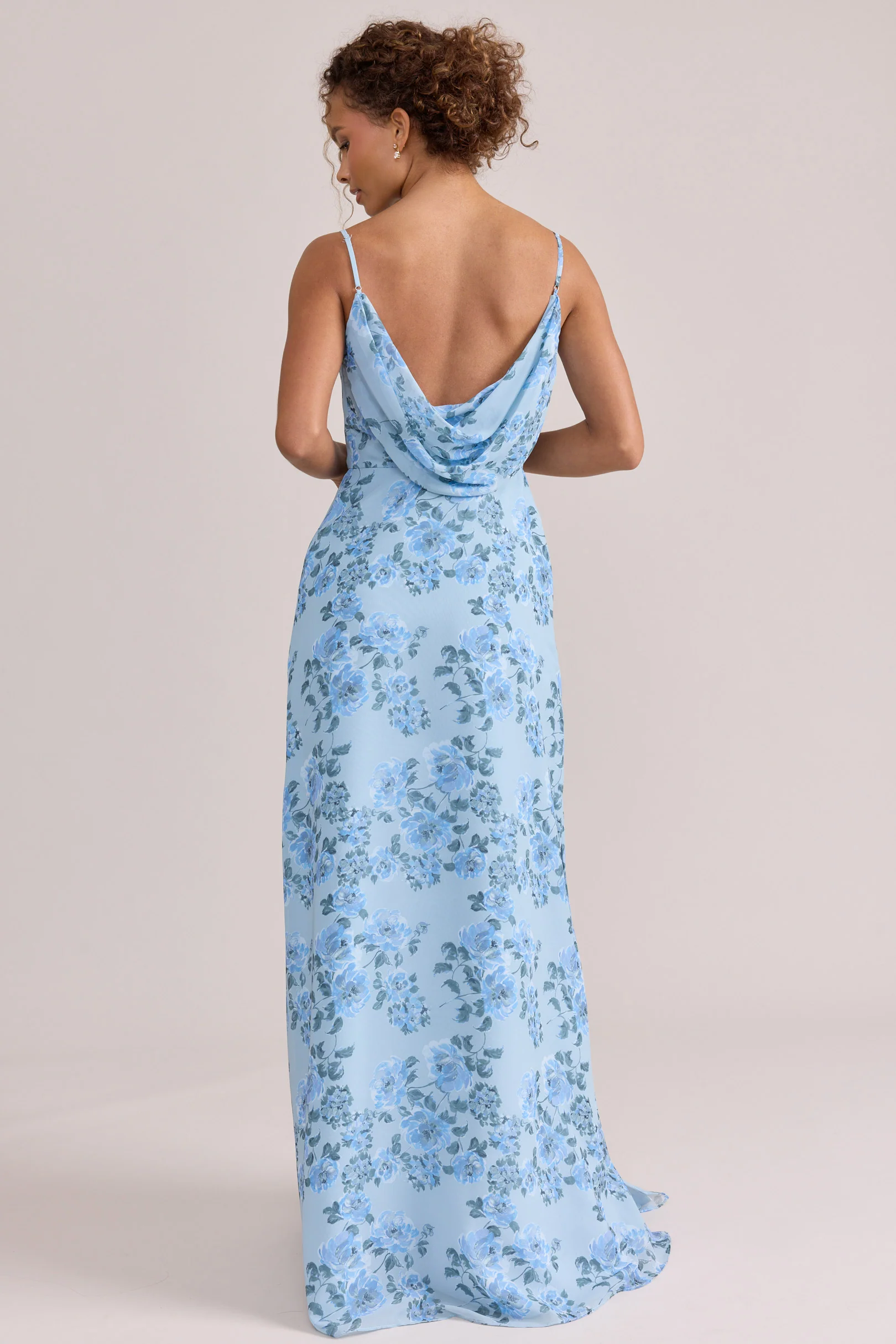 Nadia Chiffon Floral Print Dress | Made To Order - Image 48