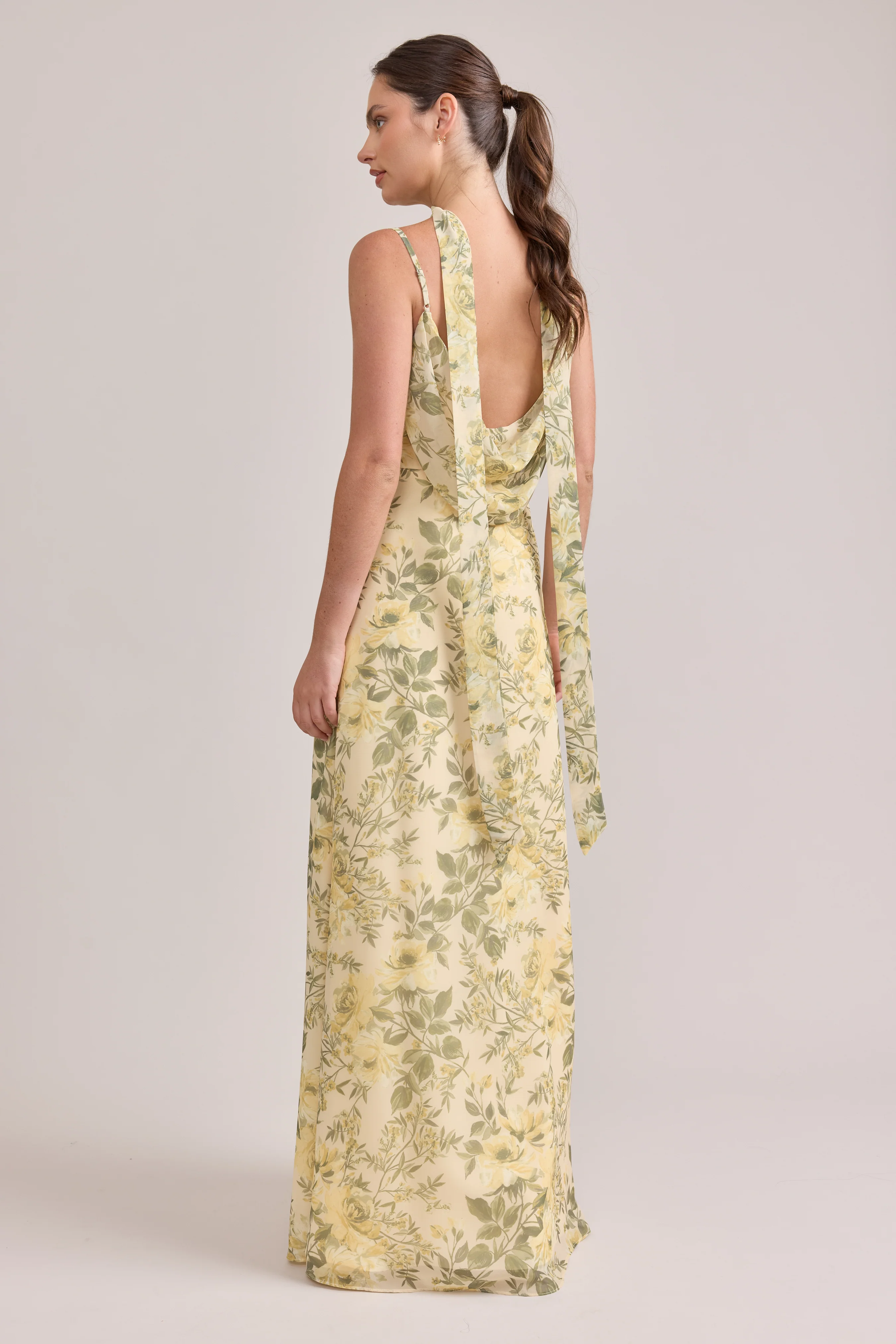 Nadia Chiffon Floral Print Dress | Made To Order - Image 8