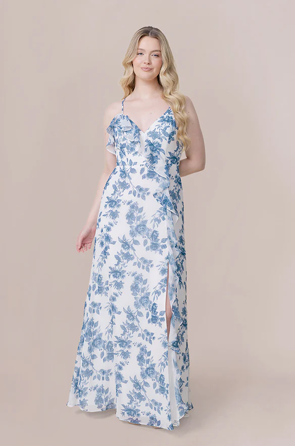 Paloma Chiffon Floral Print Dress | Made To Order - Image 13