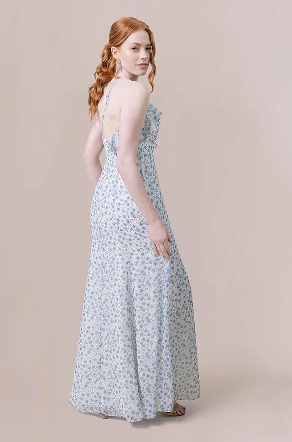 Paloma Chiffon Floral Print Dress | Made To Order - Image 18
