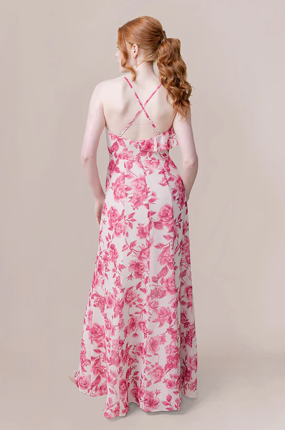 Paloma Chiffon Floral Print Dress | Made To Order - Image 20