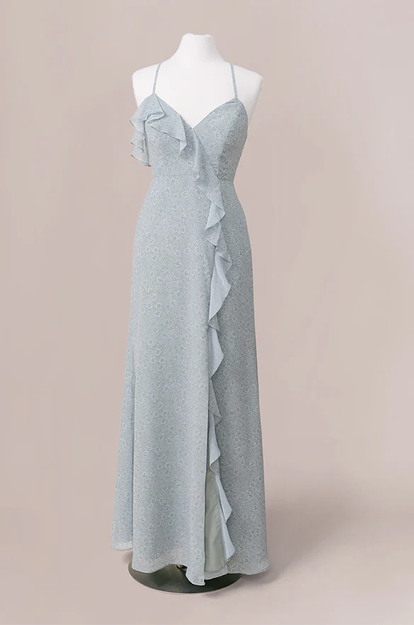 Paloma Chiffon Floral Print Dress | Made To Order - Image 23