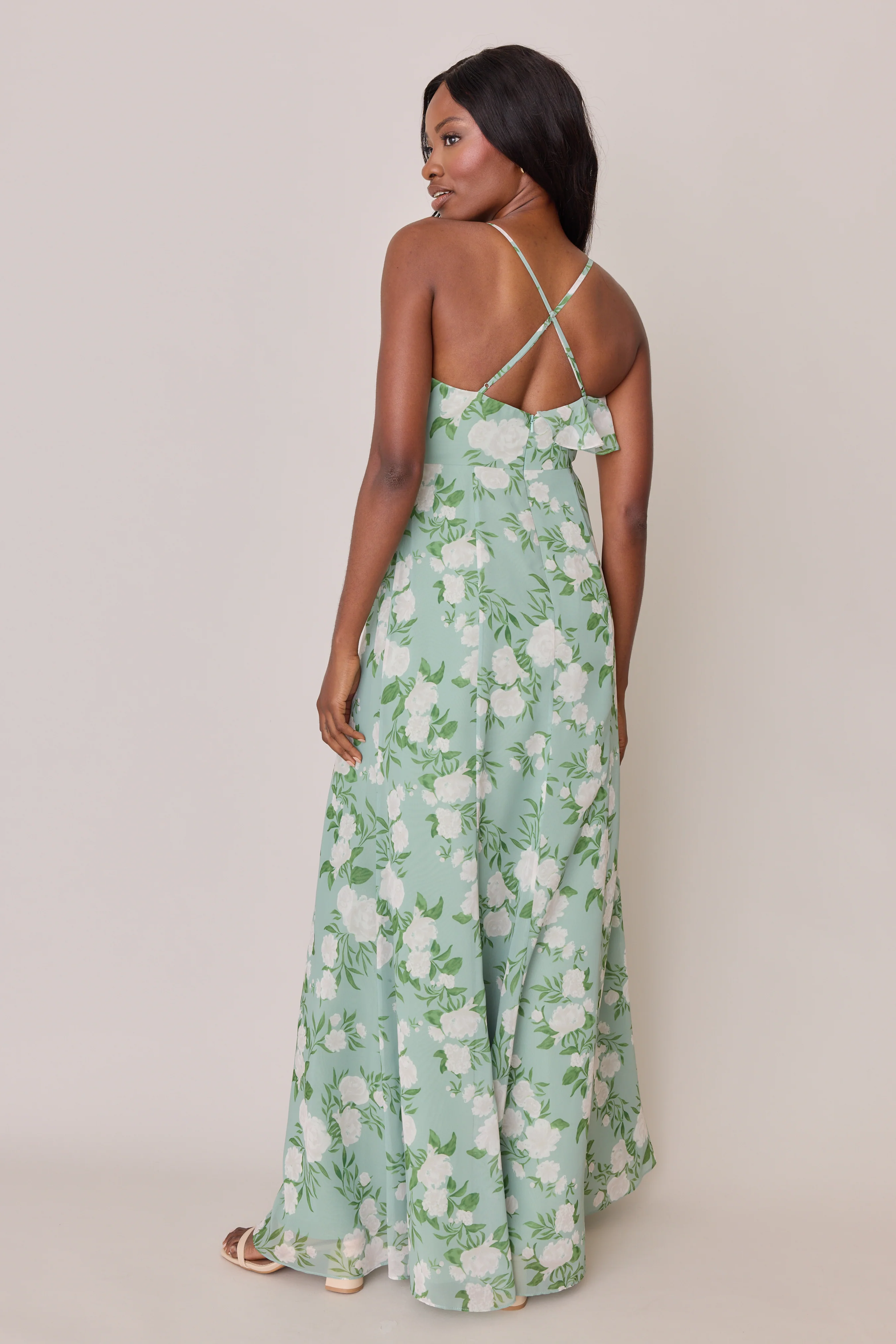 Paloma Chiffon Floral Print Dress | Made To Order - Image 4