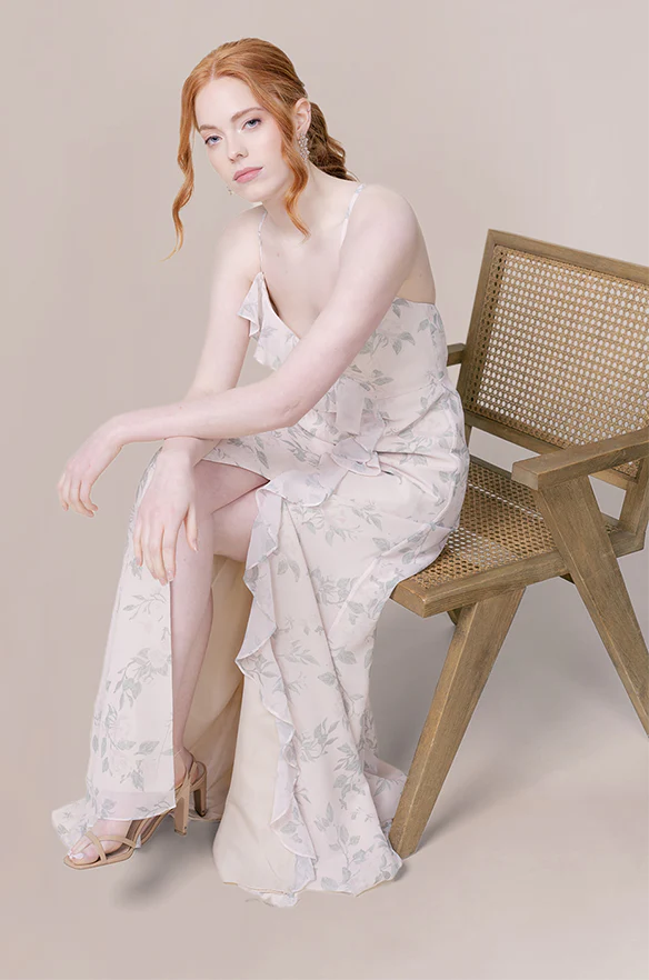 Paloma Chiffon Floral Print Dress | Made To Order - Image 7