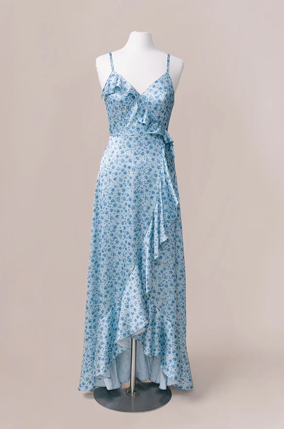 Paloma Satin Floral Print Dress | Made To Order - Image 20