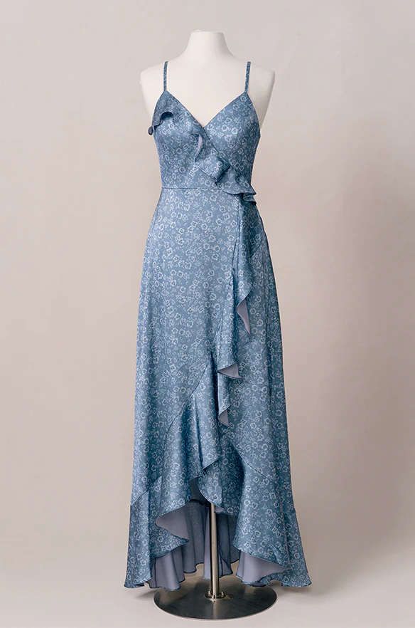 Paloma Satin Floral Print Dress | Made To Order - Image 21