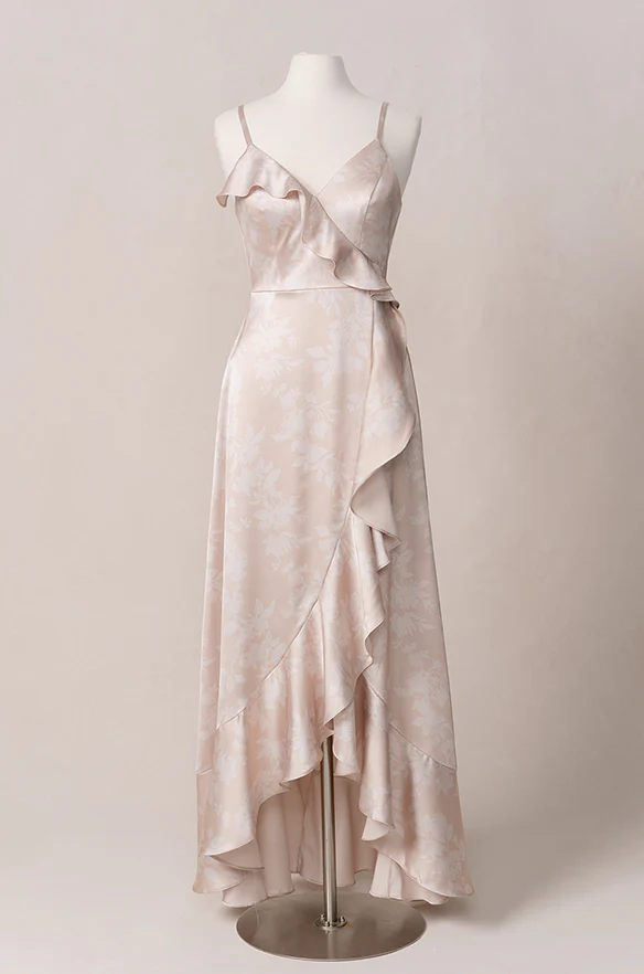 Paloma Satin Floral Print Dress | Made To Order - Image 24