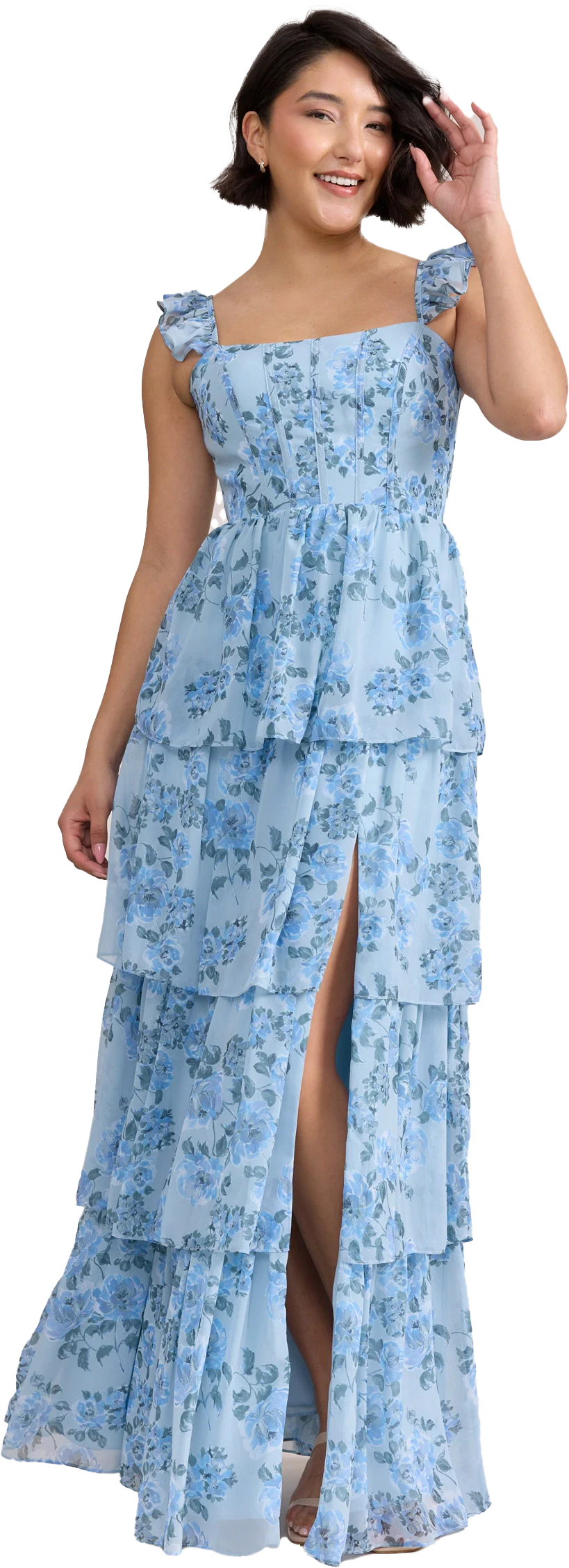 Poppy Chiffon Floral Print Dress | Made To Order - Image 101