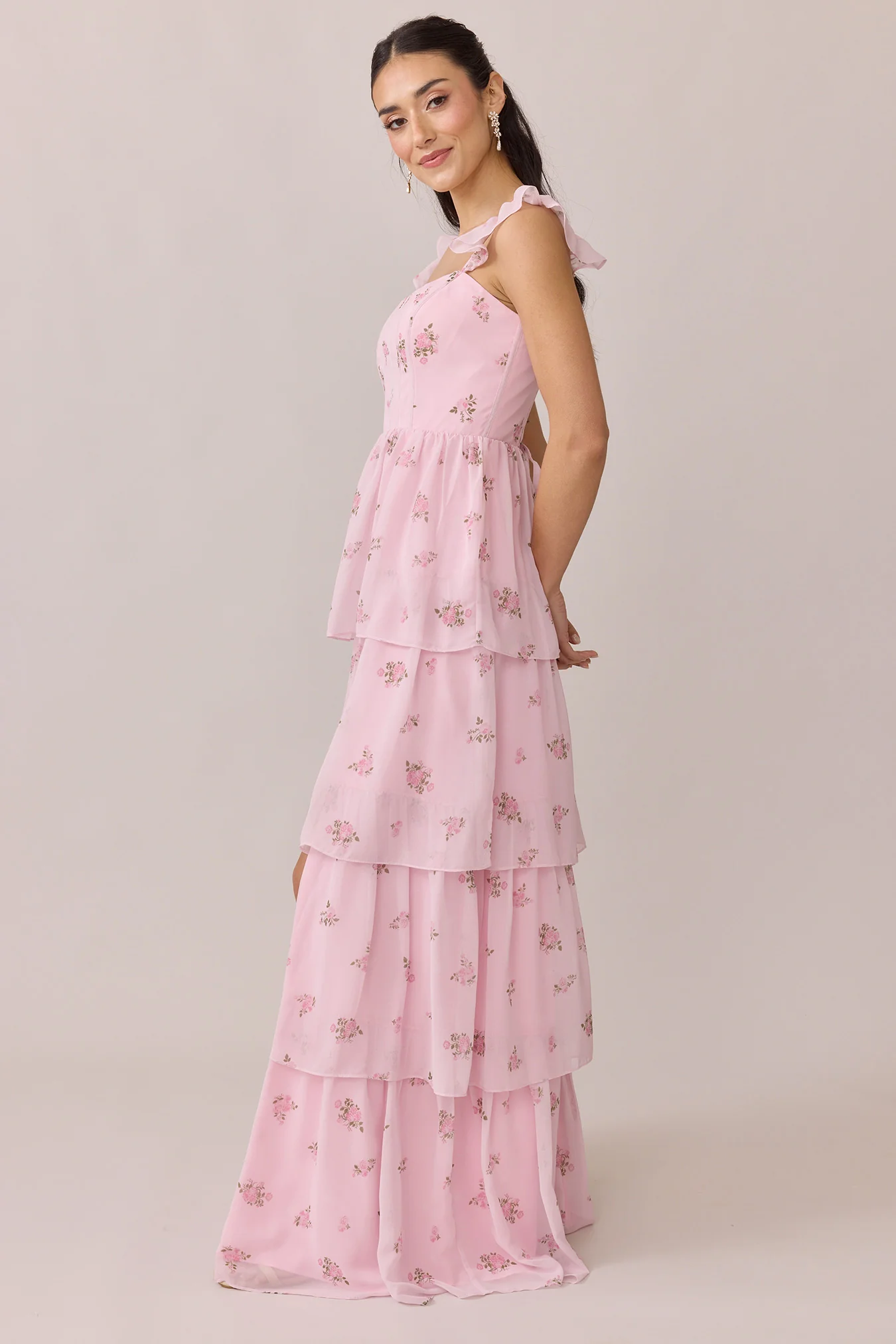 Poppy Chiffon Floral Print Dress | Made To Order - Image 36