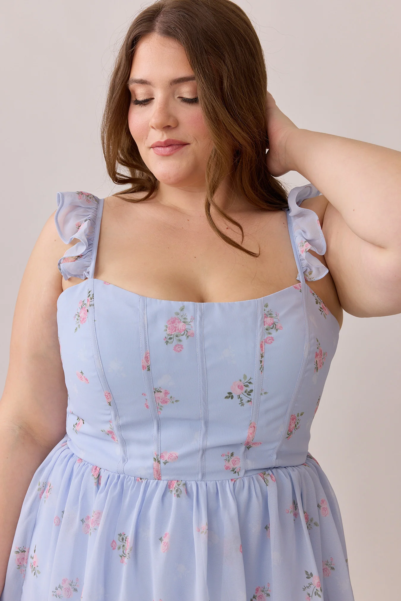 Poppy Chiffon Floral Print Dress | Made To Order - Image 39