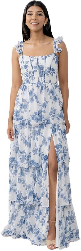 Poppy Chiffon Floral Print Dress | Made To Order - Image 54