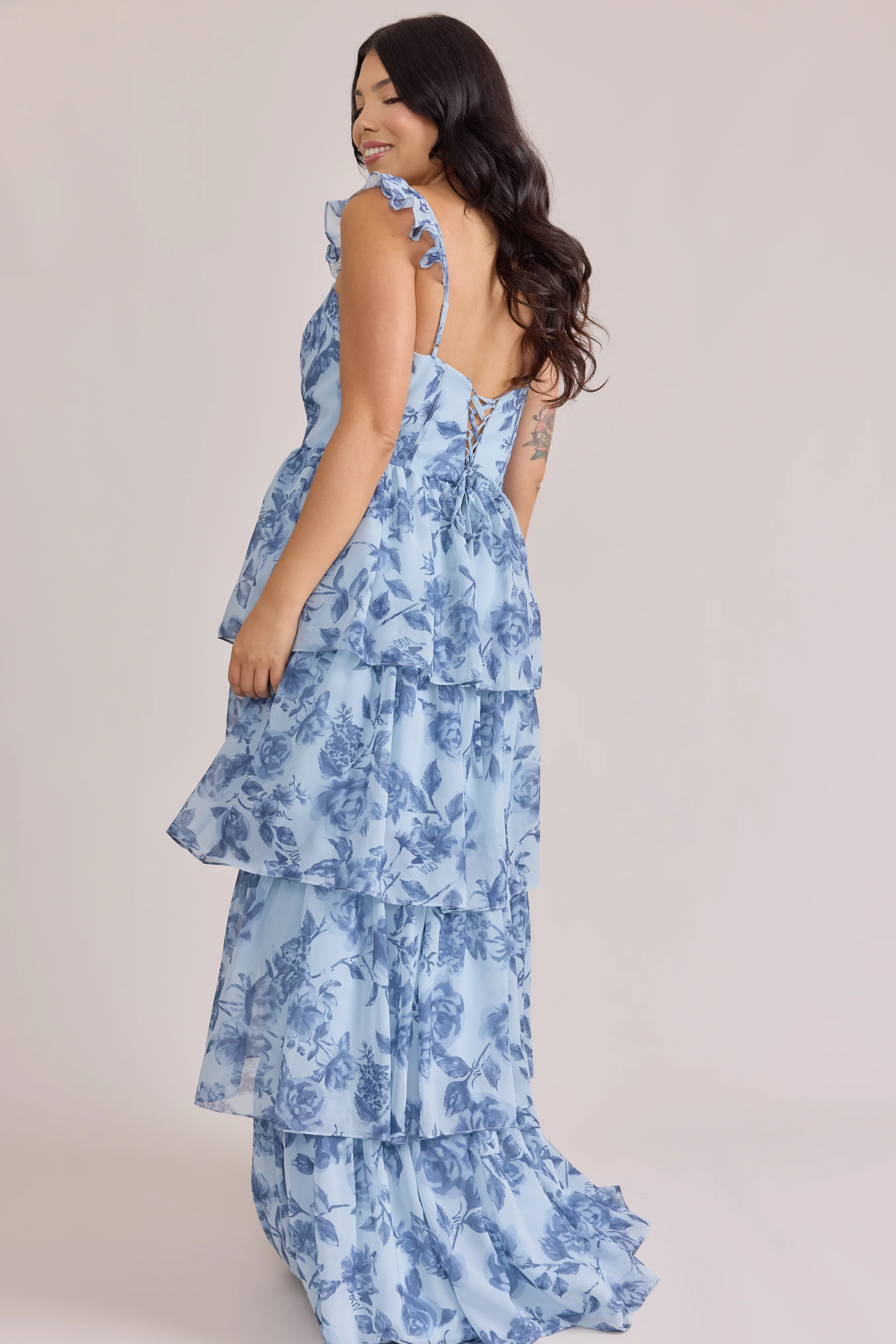 Poppy Chiffon Floral Print Dress | Made To Order - Image 69