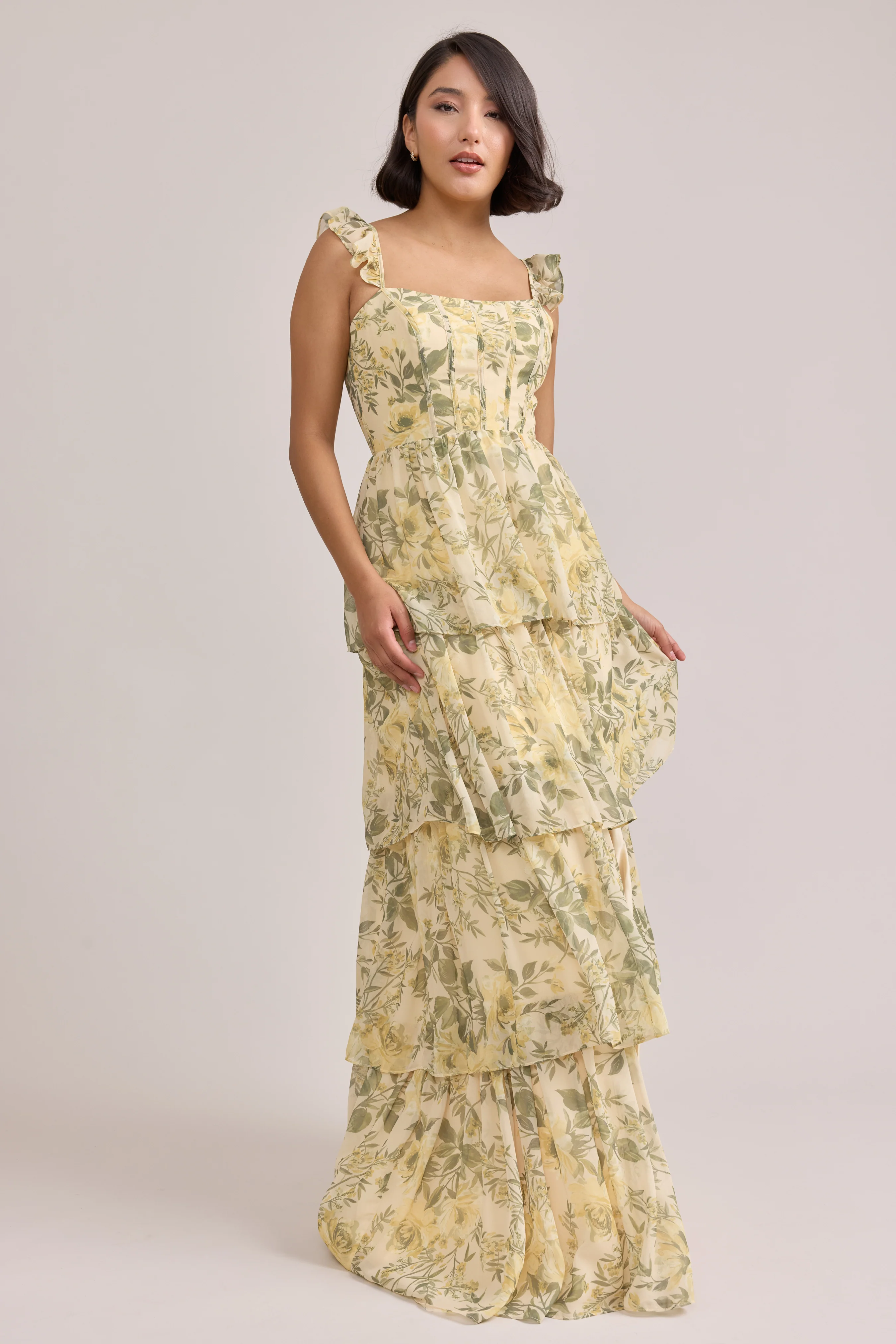 Poppy Chiffon Floral Print Dress | Made To Order - Image 70