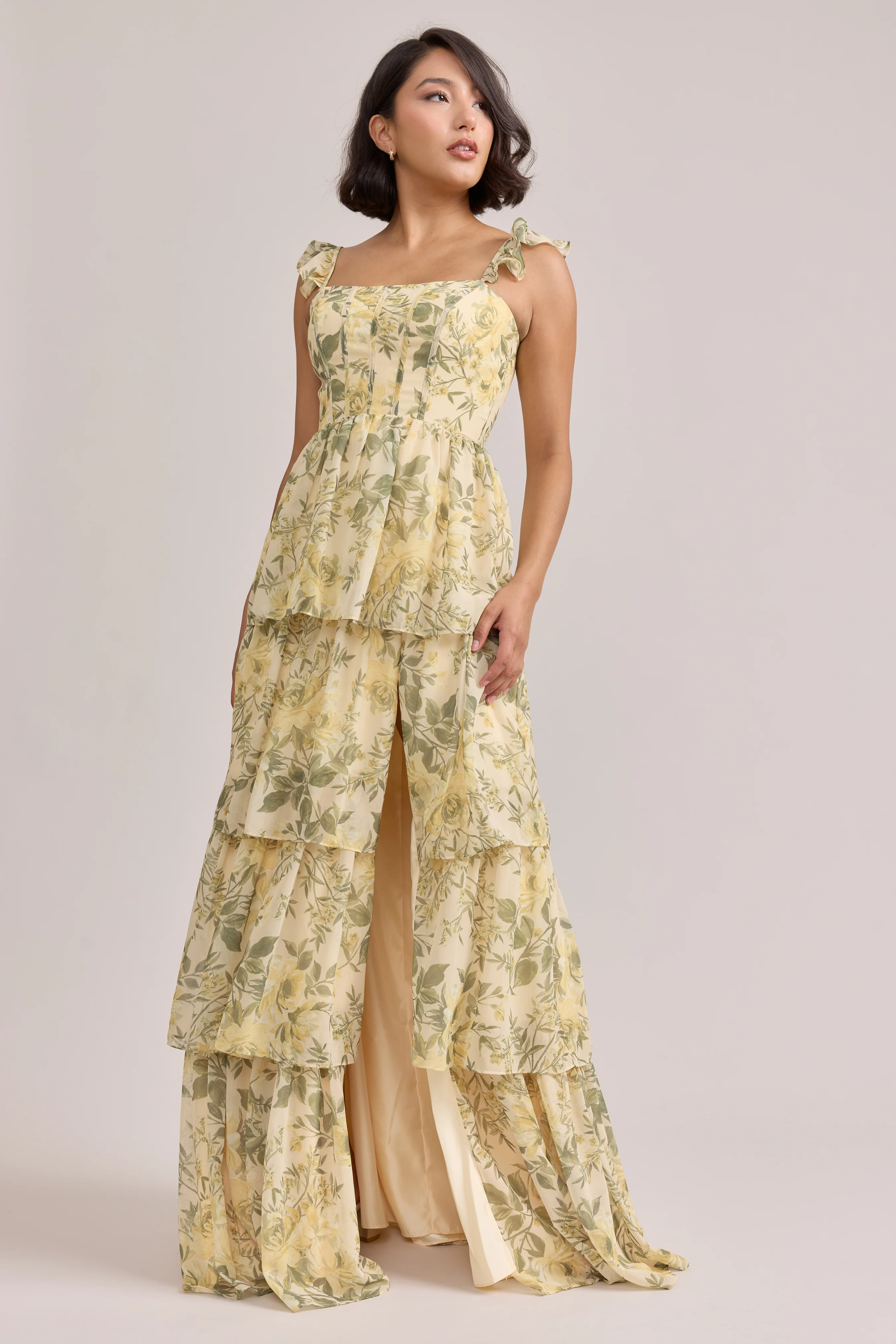Poppy Chiffon Floral Print Dress | Made To Order - Image 73