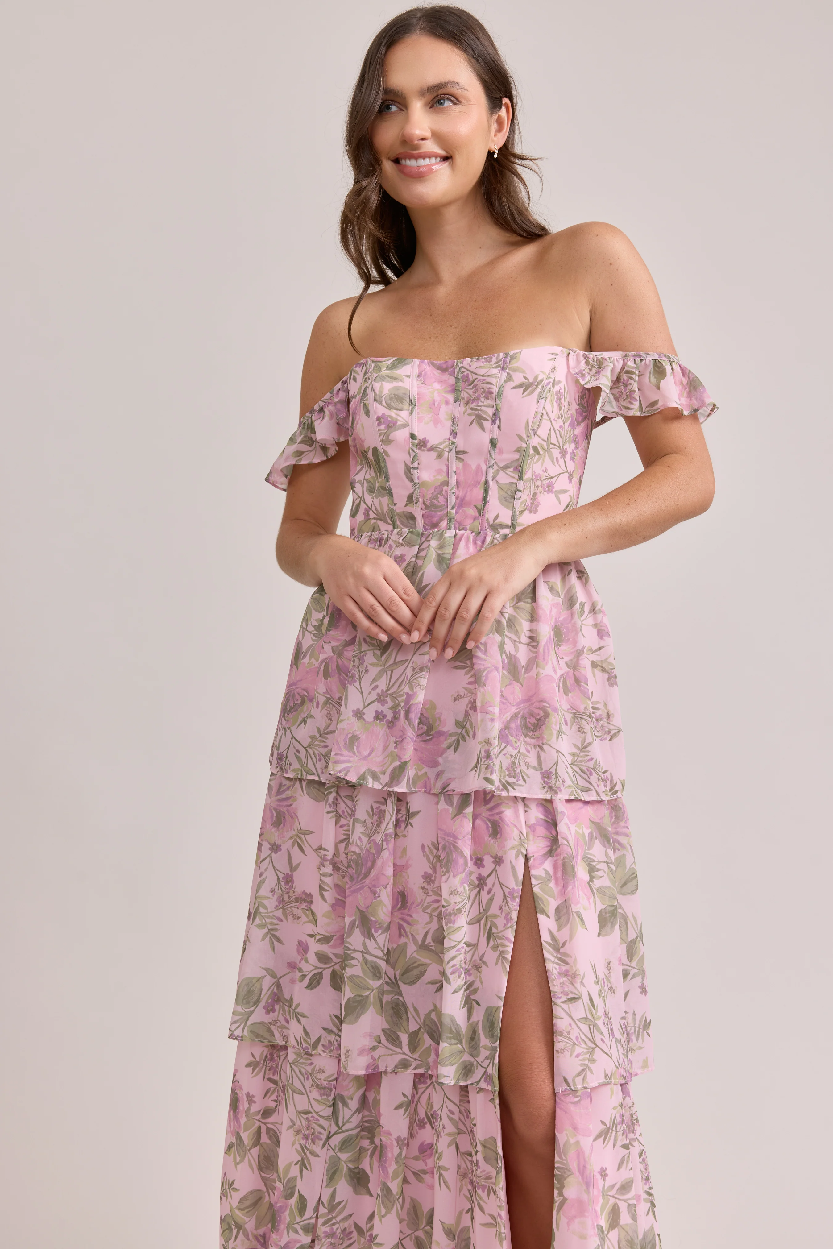 Poppy Chiffon Floral Print Dress | Made To Order - Image 75