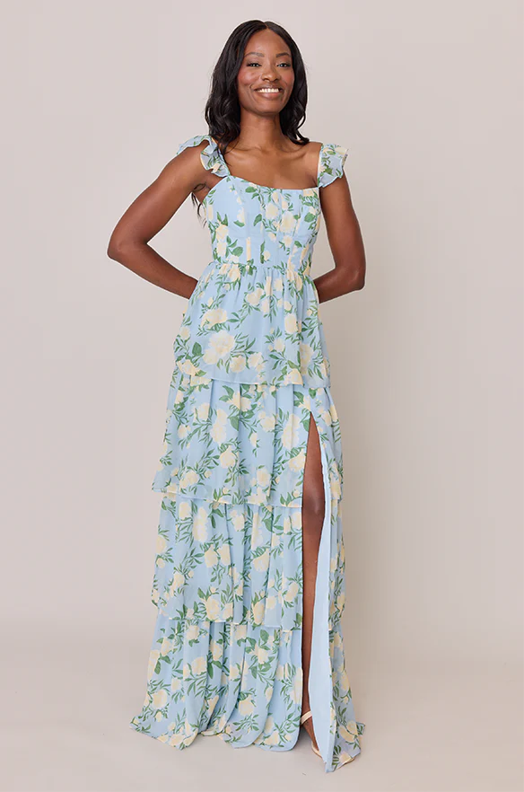 Poppy Chiffon Floral Print Dress | Made To Order - Image 9