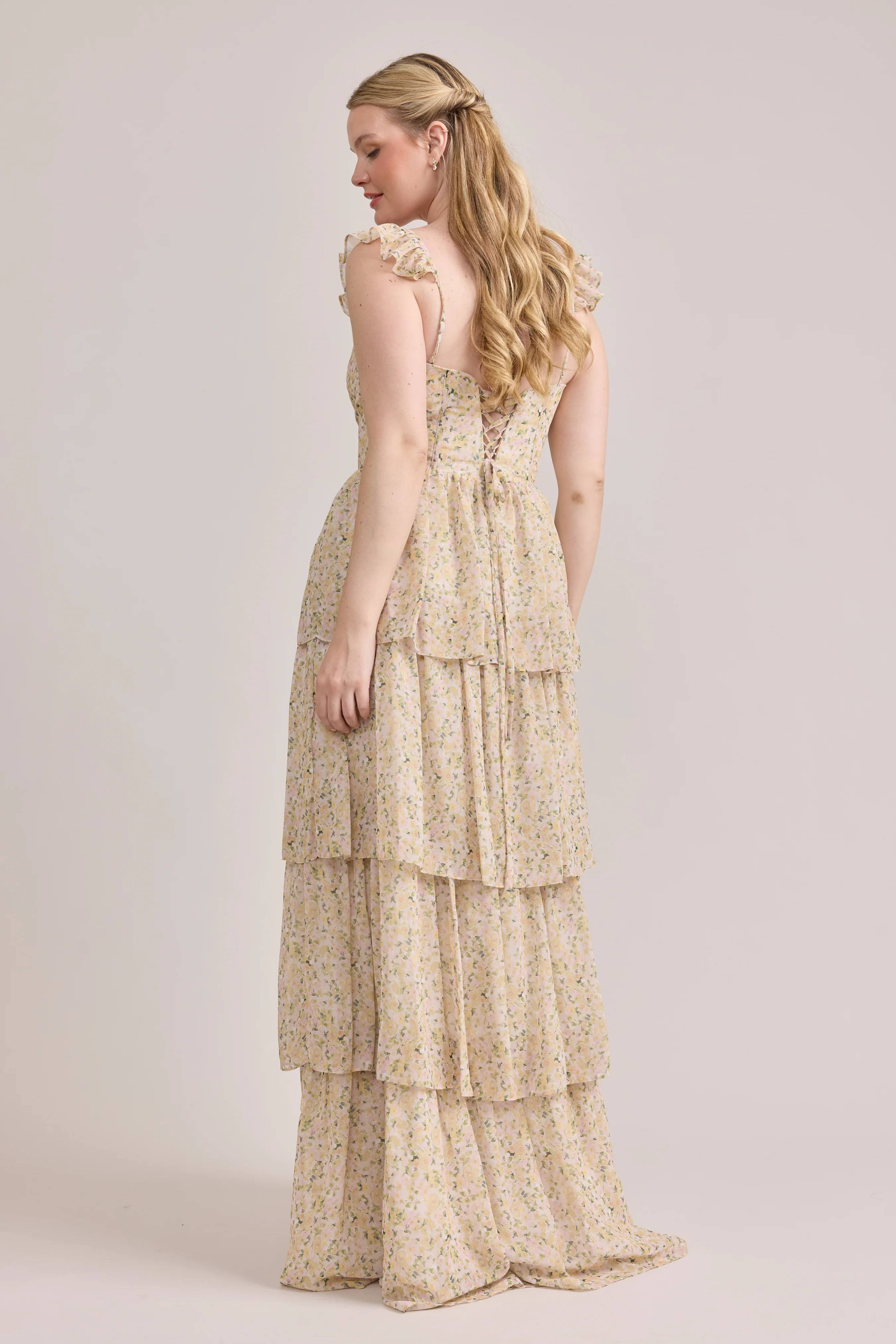 Poppy Chiffon Floral Print Dress | Made To Order - Image 90