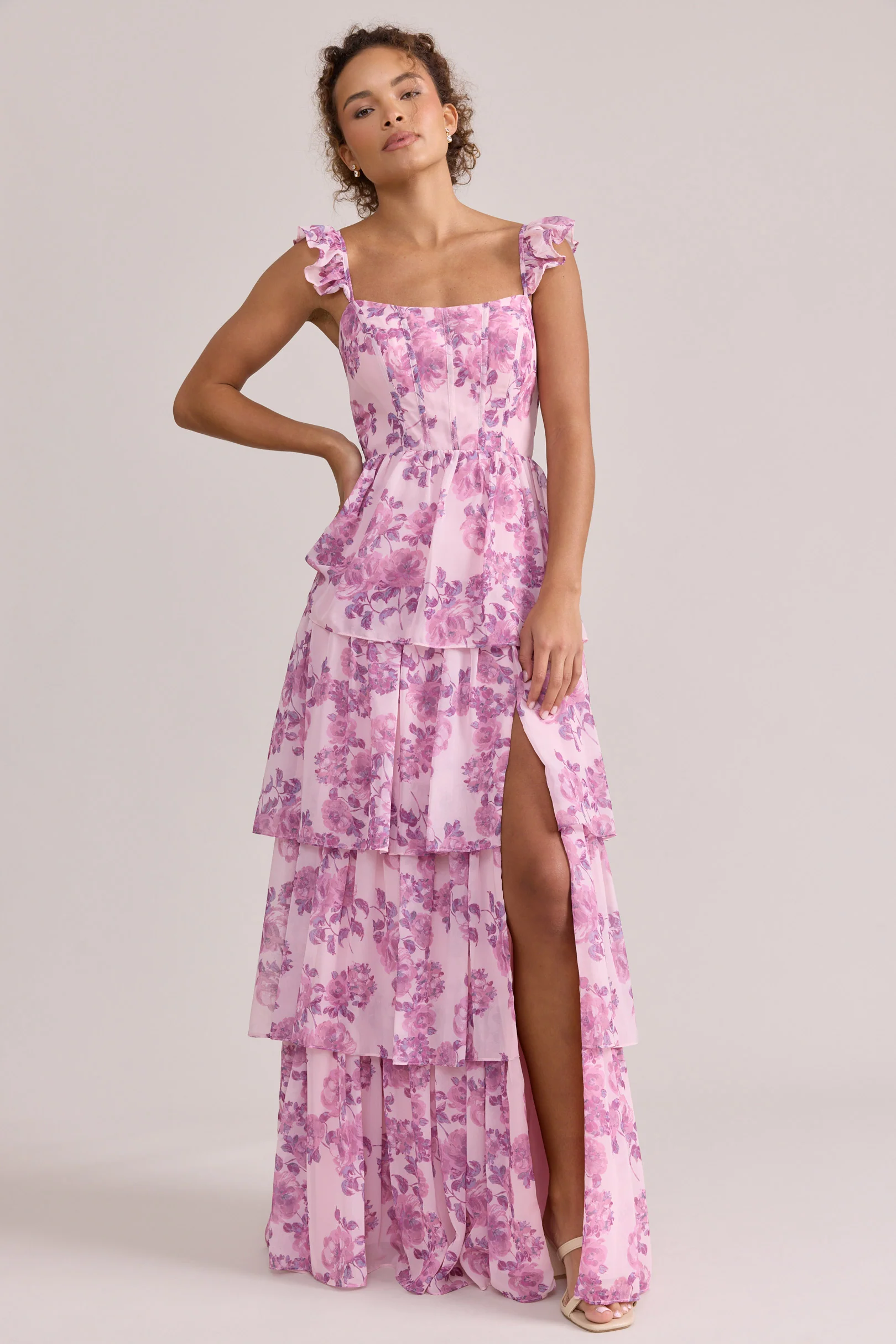 Poppy Chiffon Floral Print Dress | Made To Order - Image 94