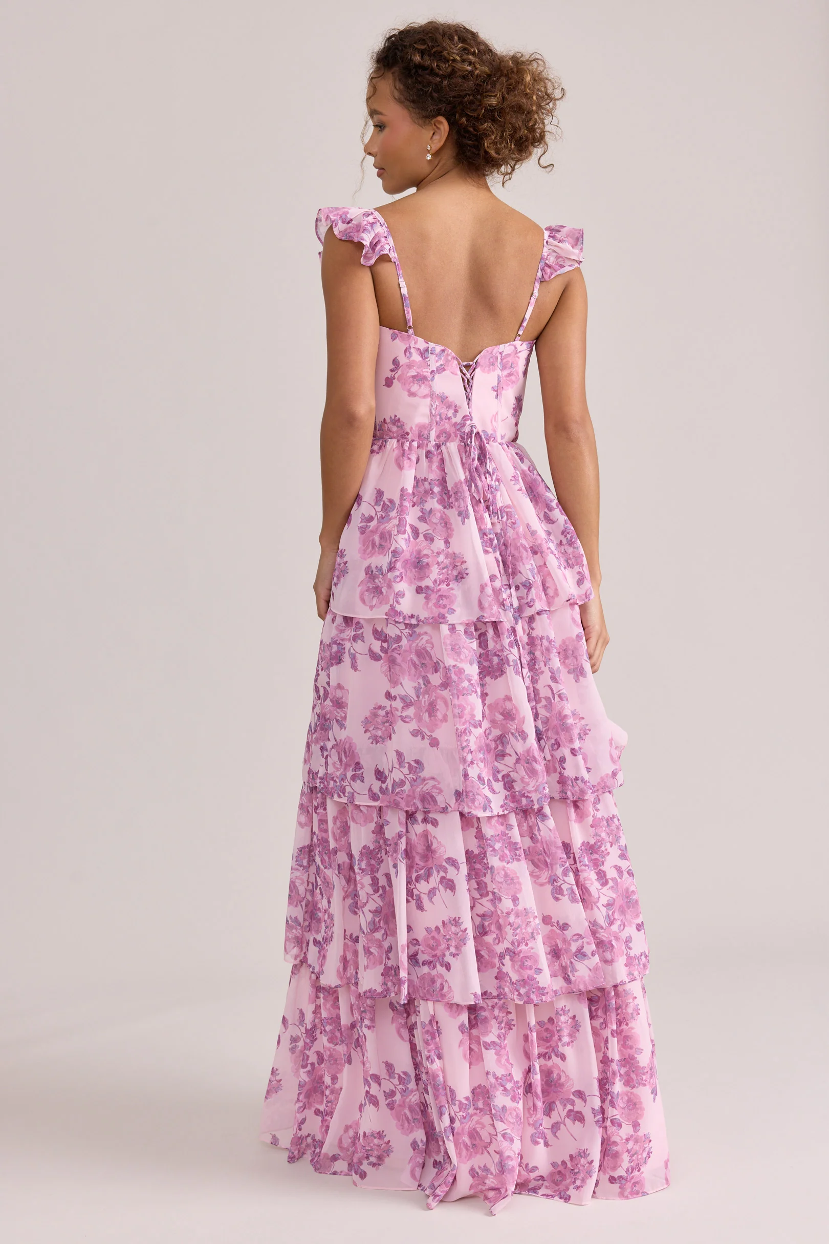 Poppy Chiffon Floral Print Dress | Made To Order - Image 95