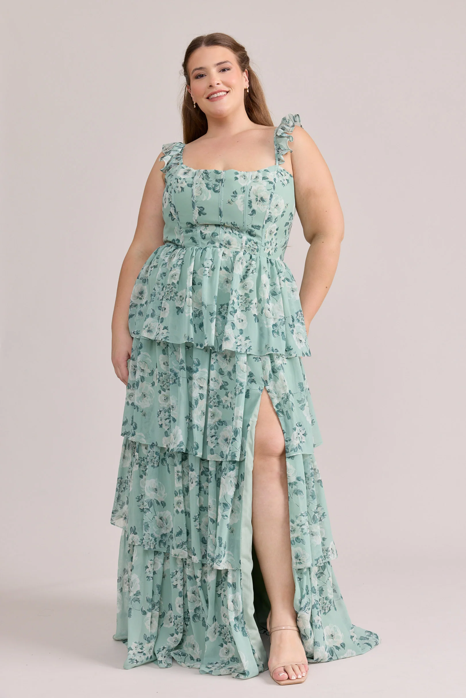Poppy Chiffon Floral Print Dress | Made To Order - Image 96