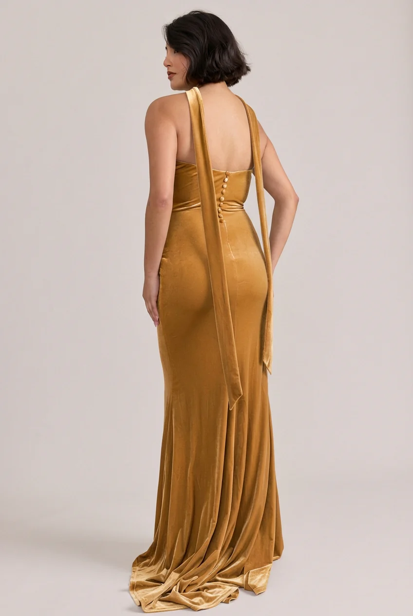 Quinn Velvet Dress | Made To Order - Image 28