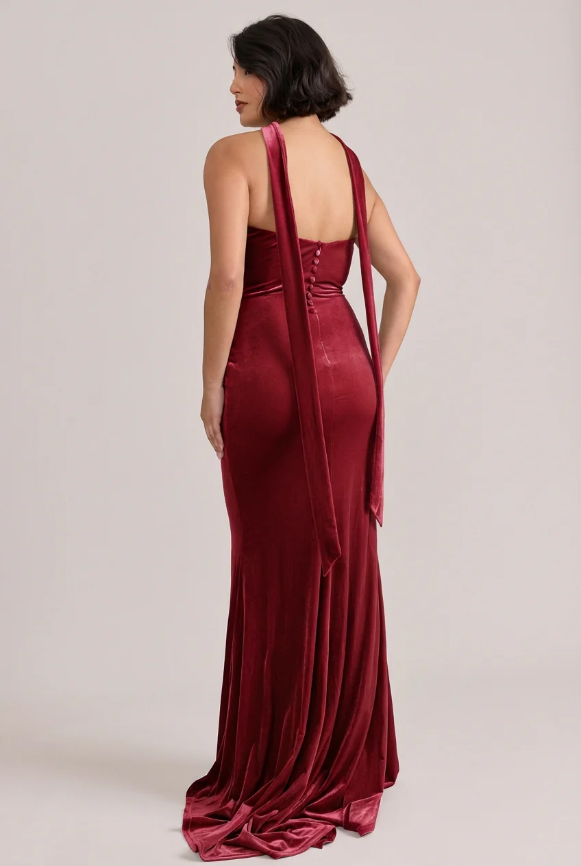 Quinn Velvet Dress | Made To Order - Image 36