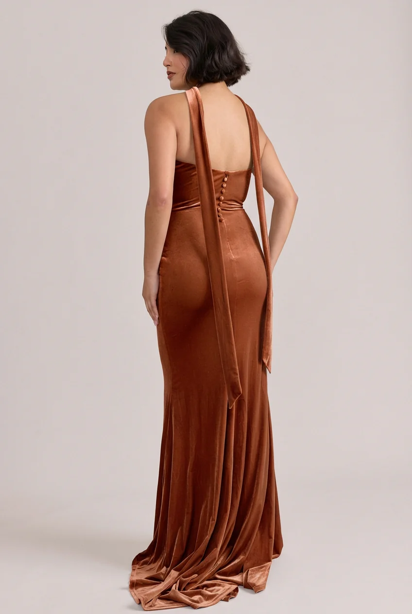 Quinn Velvet Dress | Made To Order - Image 42