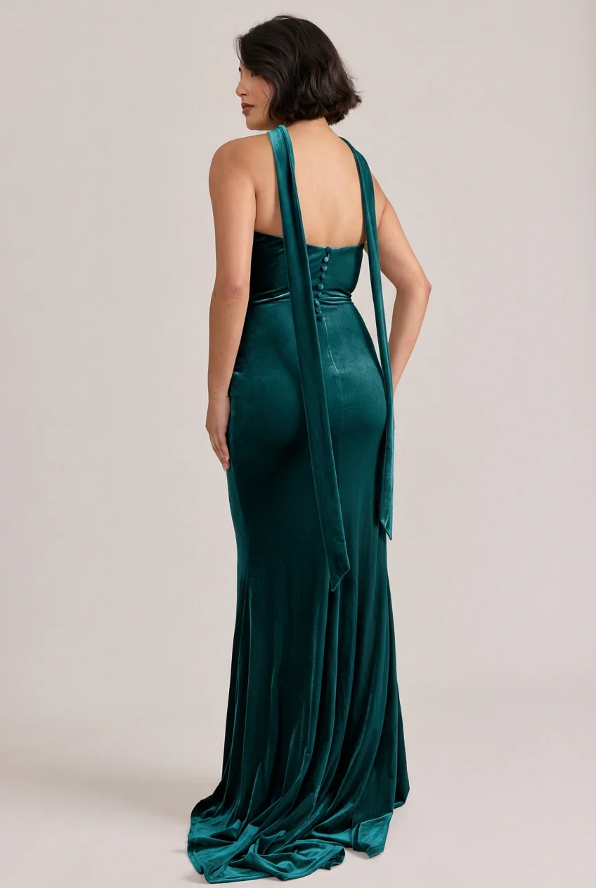 Quinn Velvet Dress | Made To Order - Image 72