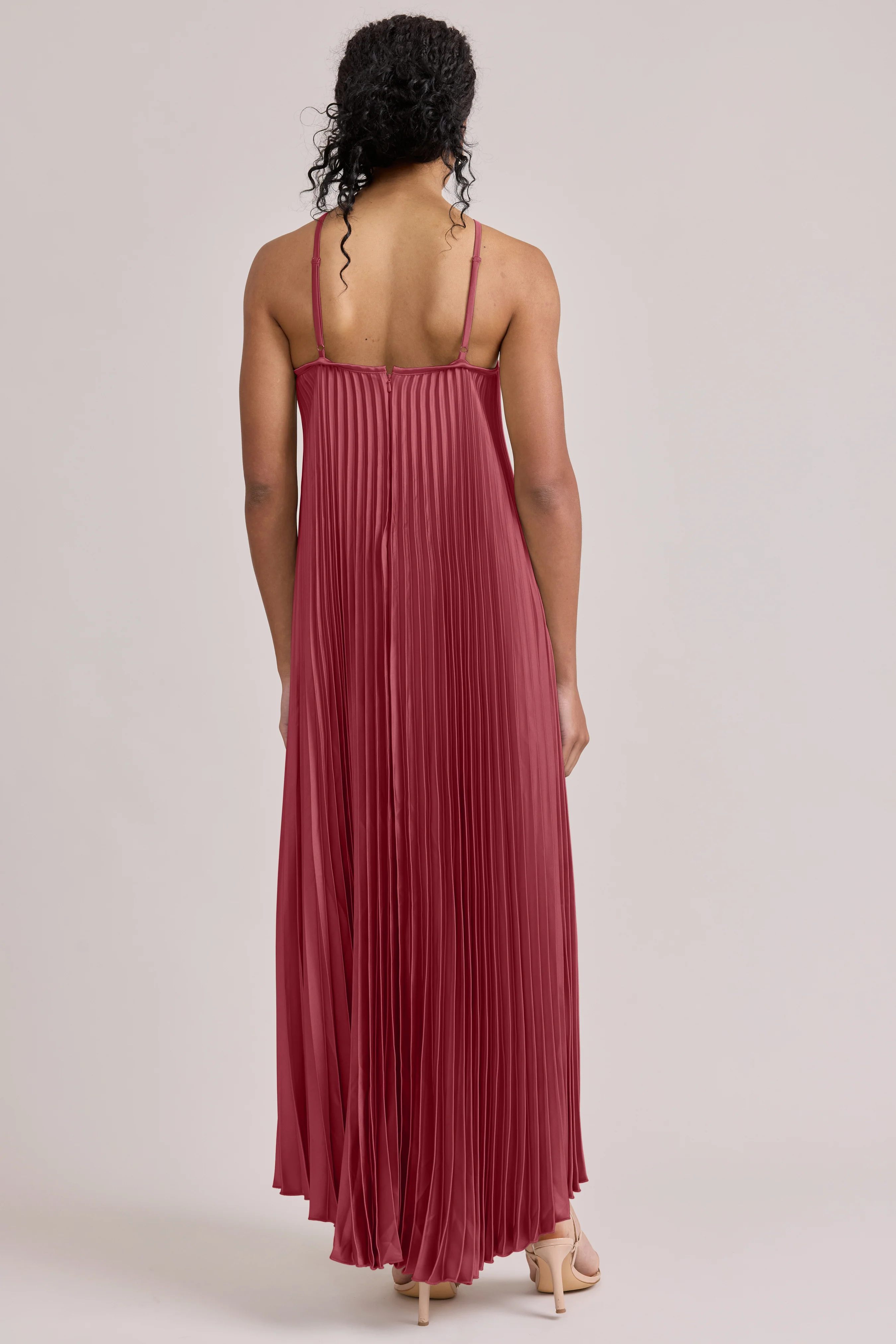 Rayne Satin Pleated Dress | Made To Order - Image 114