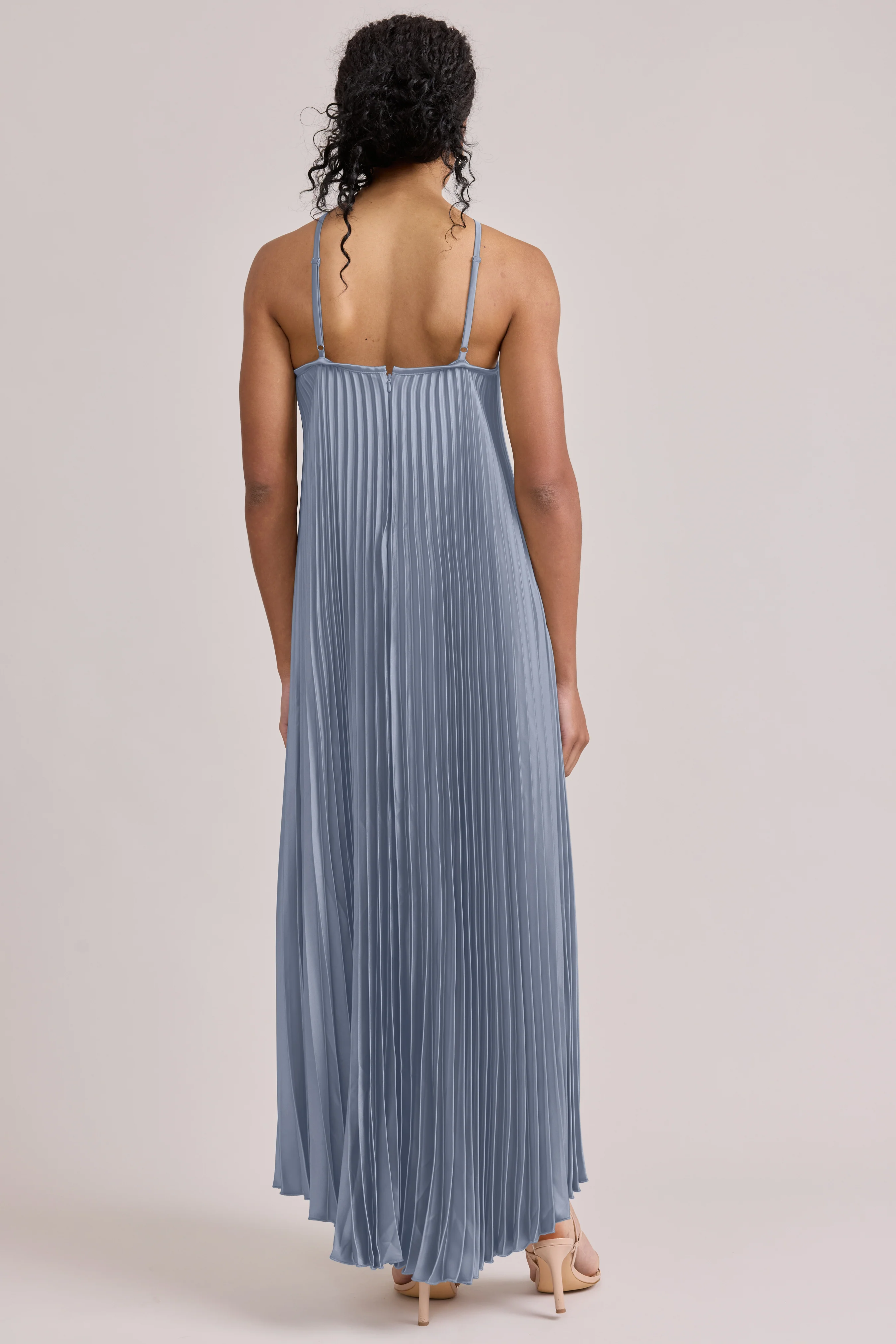 Rayne Satin Pleated Dress | Made To Order - Image 27
