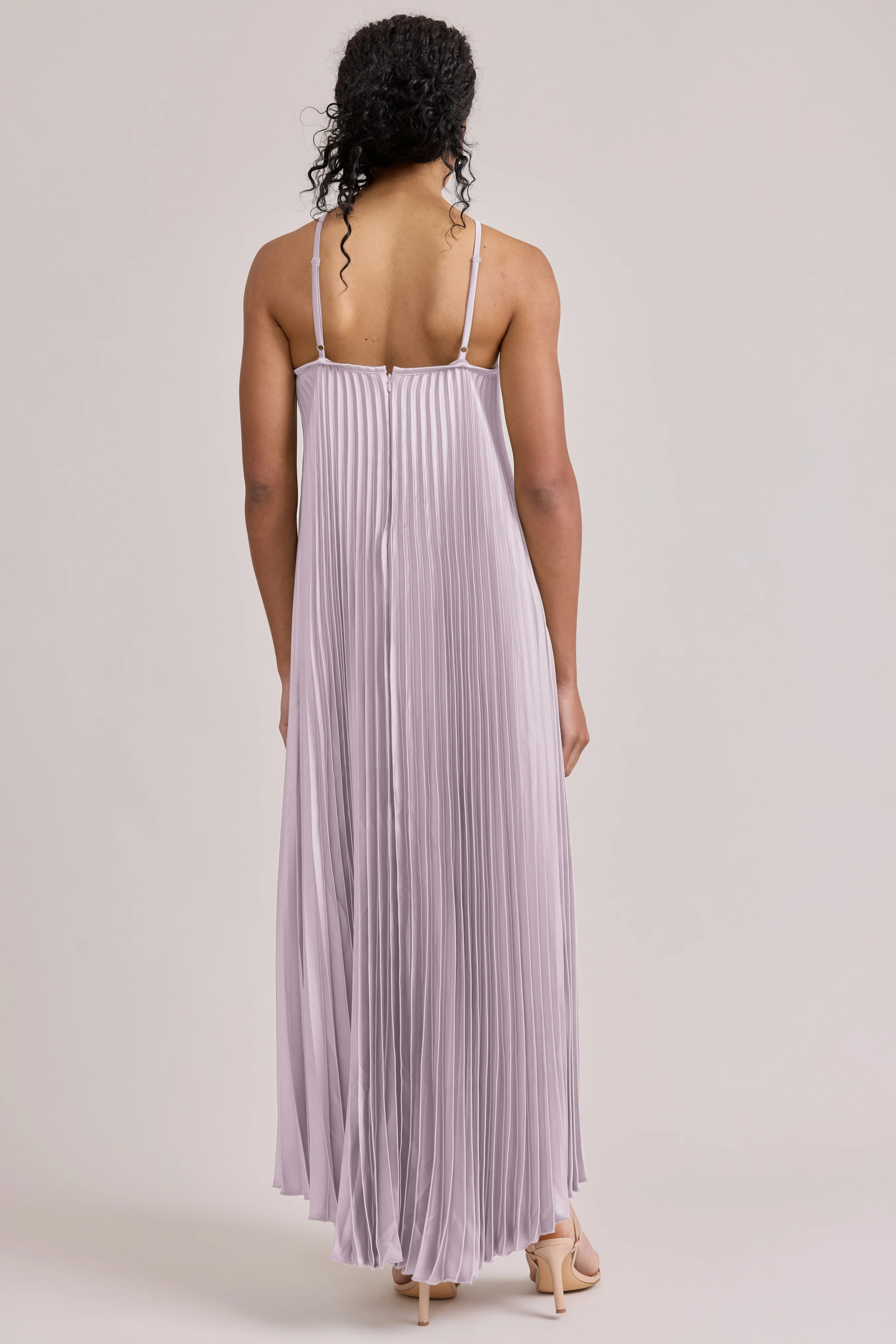 Rayne Satin Pleated Dress | Made To Order - Image 39