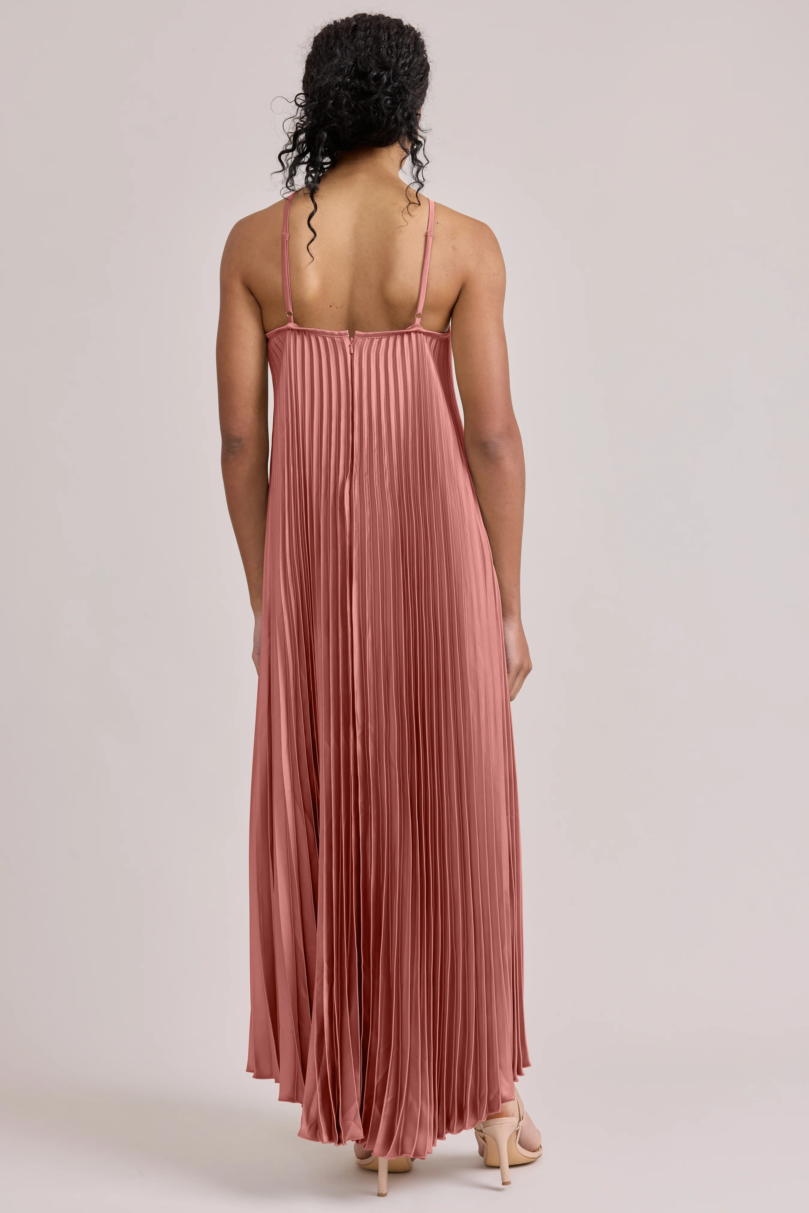 Rayne Satin Pleated Dress | Made To Order - Image 62