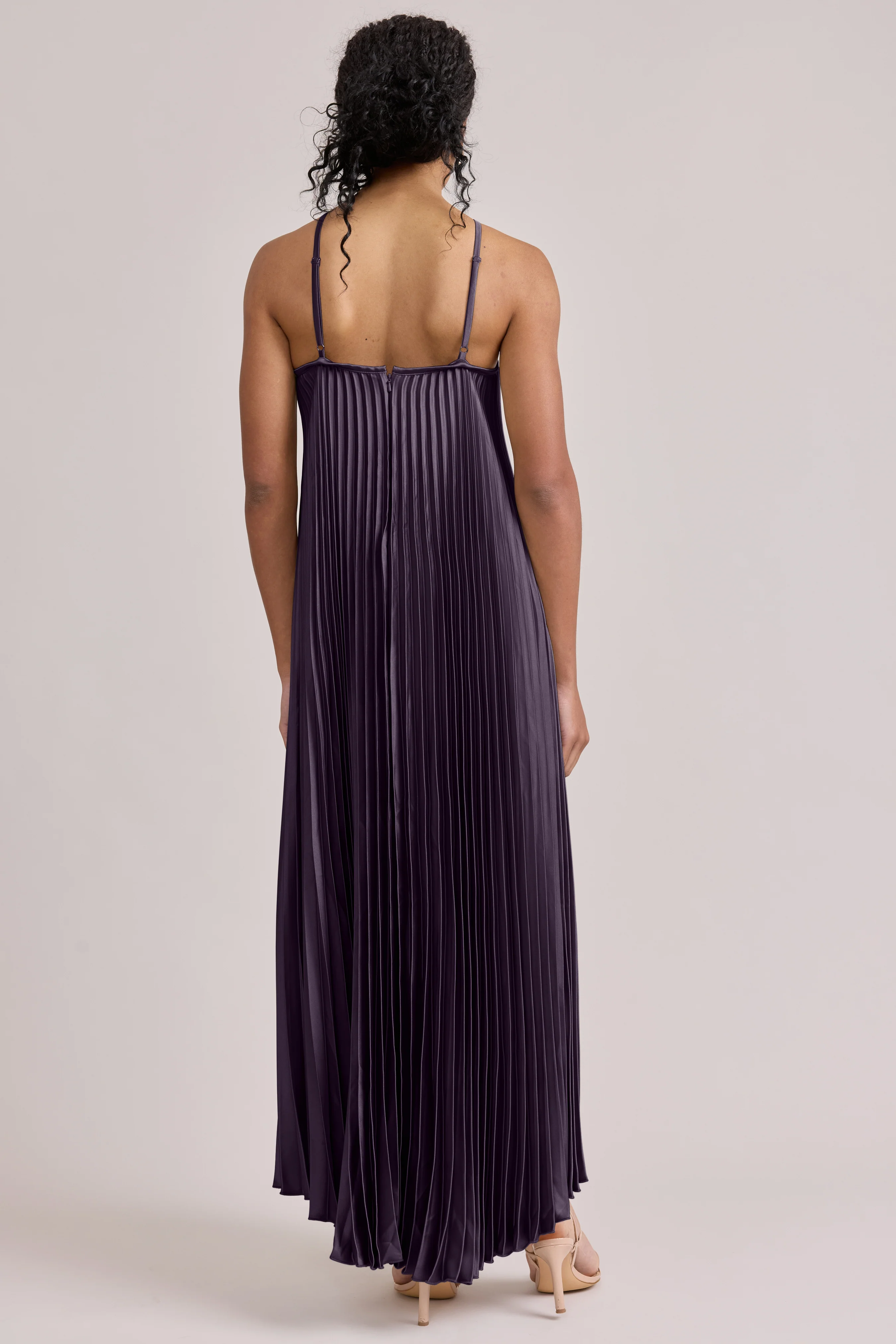 Rayne Satin Pleated Dress | Made To Order - Image 63