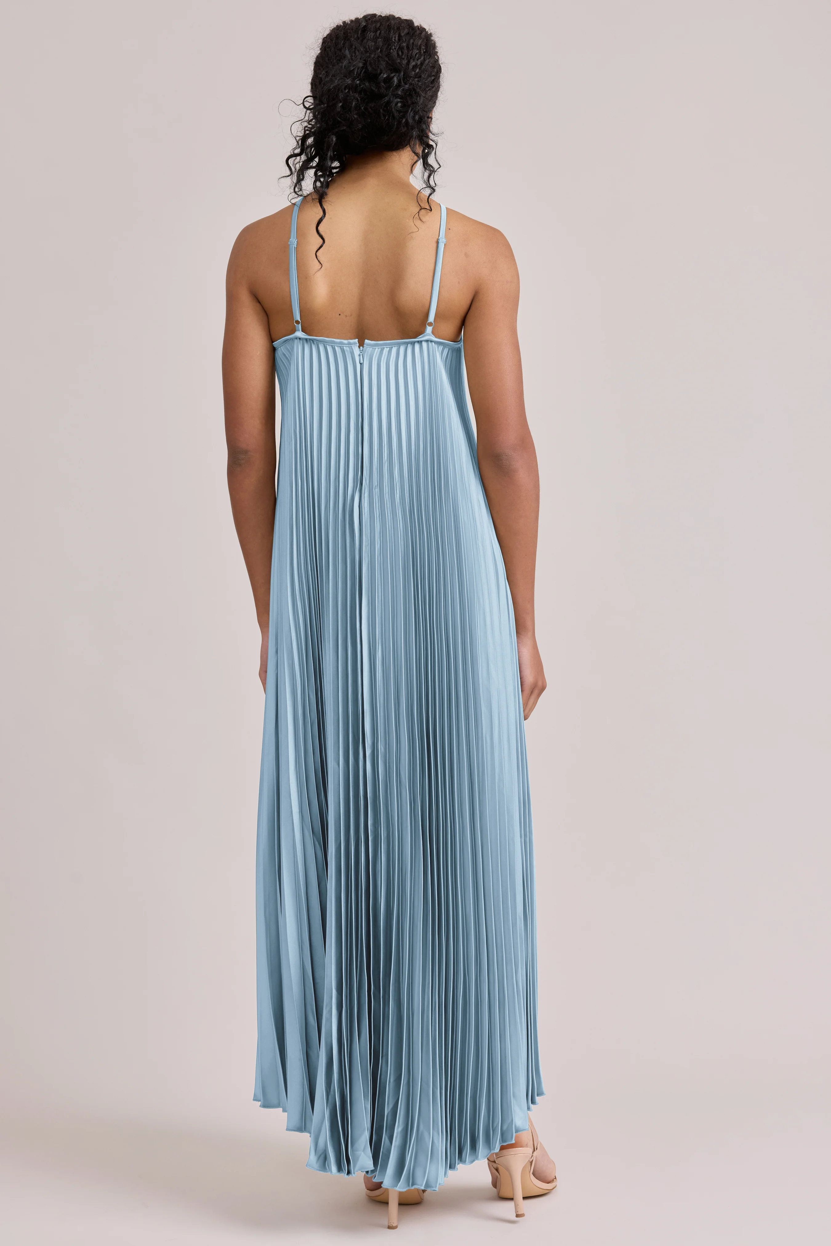 Rayne Satin Pleated Dress | Made To Order - Image 76