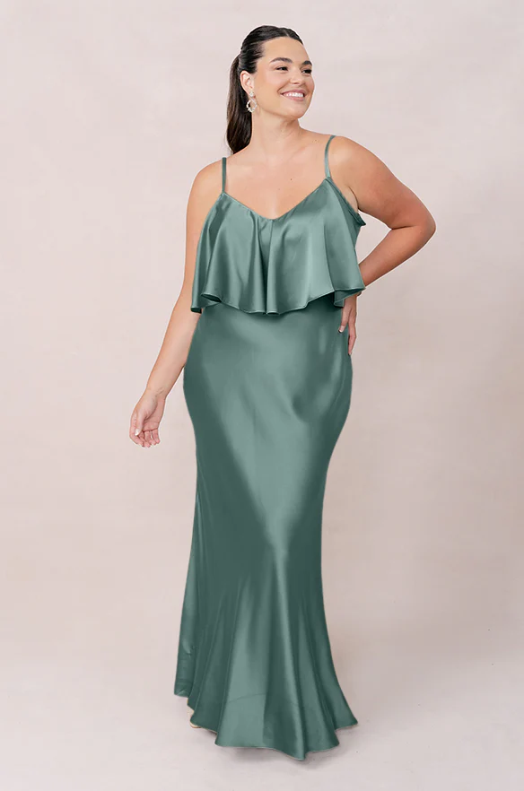 Riley Convertible Satin Dress | Made To Order - Image 129