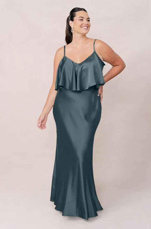 Riley Convertible Satin Dress | Made To Order - Image 85