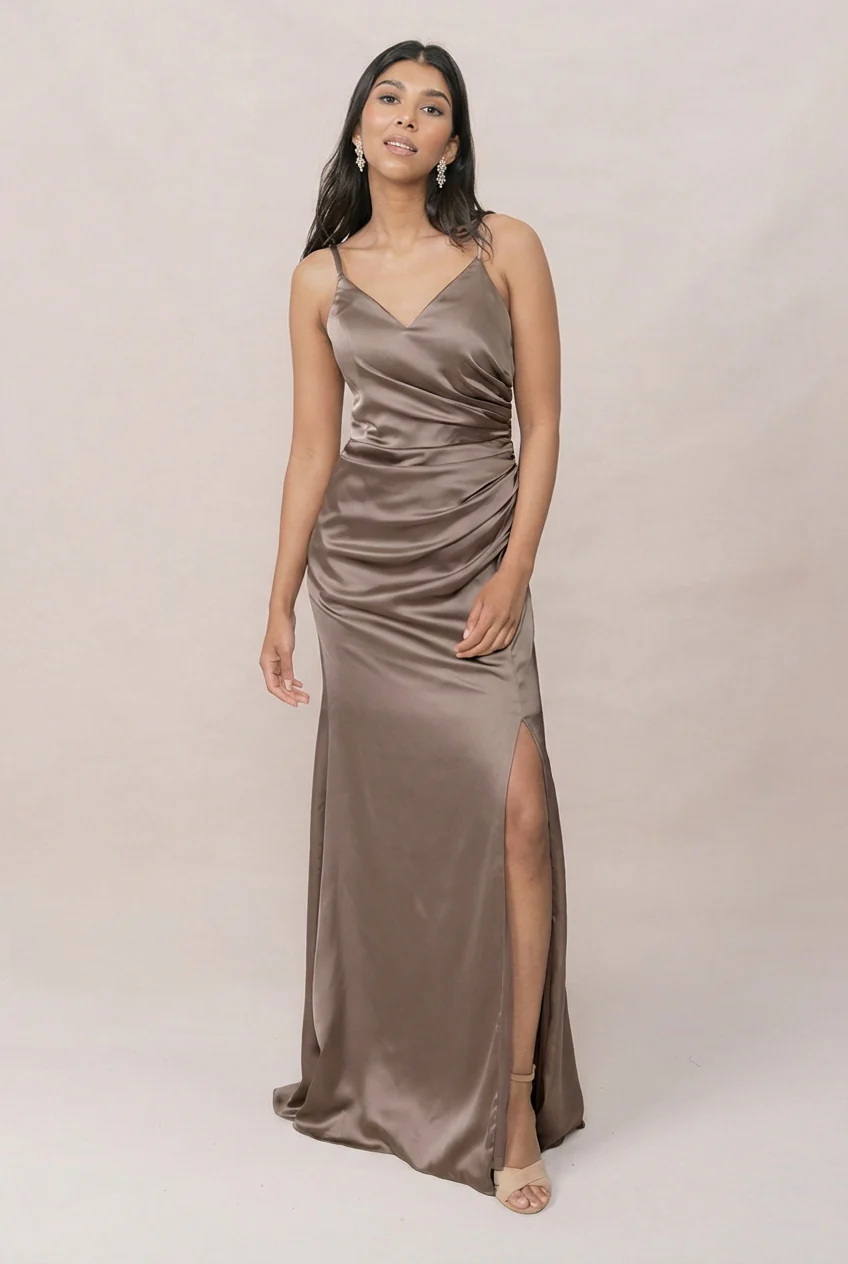 Rory Satin Dress | Made To Order - Image 170