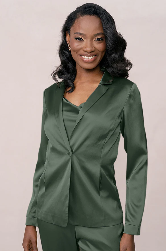 Ruby Satin Jacket | Made To Order - Image 69